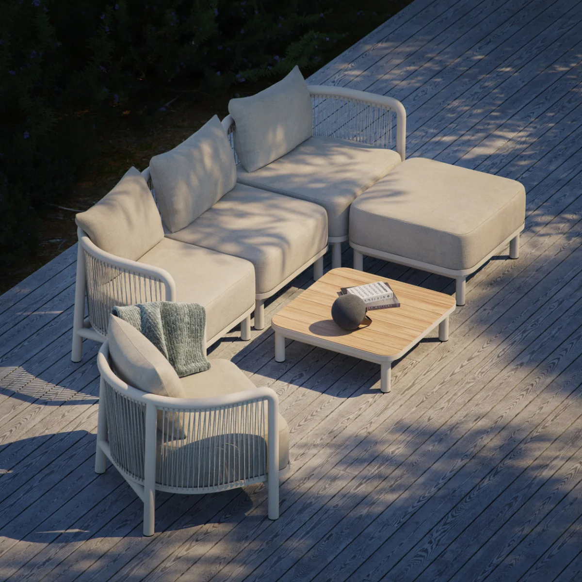 Garten Couchtisch Taupe Kirra - Image 2
