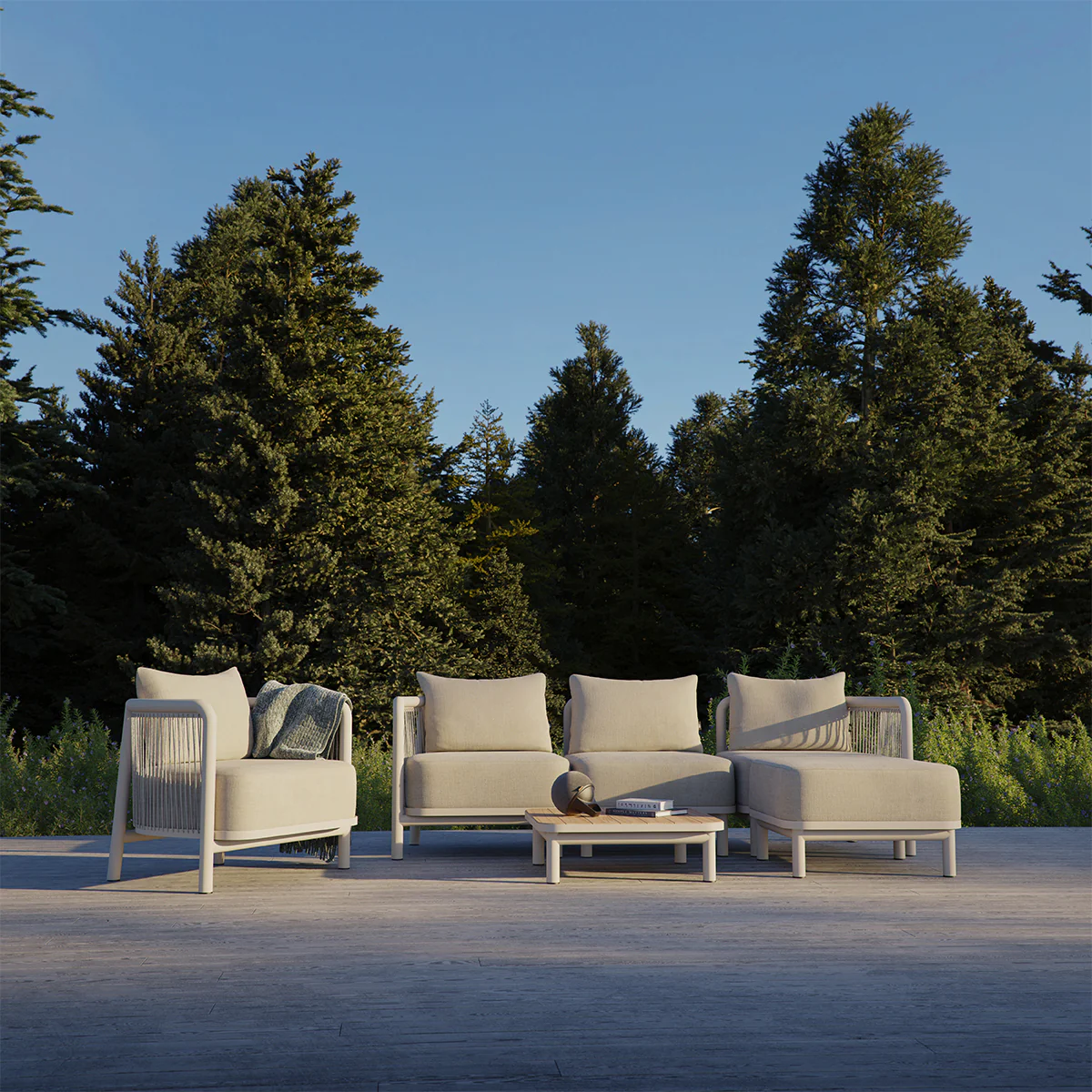 Garten Couchtisch Taupe Kirra - Image 3