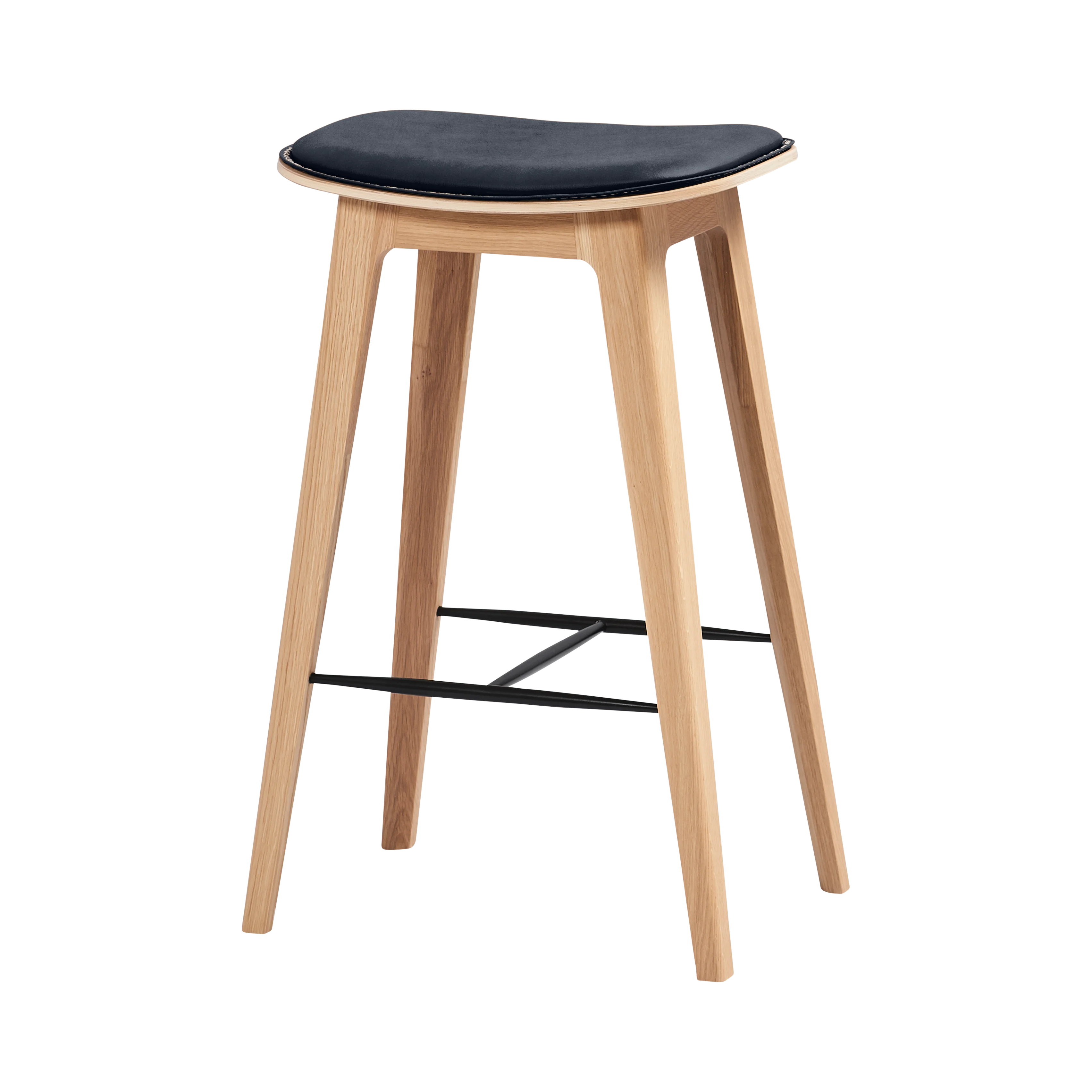 Nordic Barhocker Eiche w/s hoch - Luna Carbon