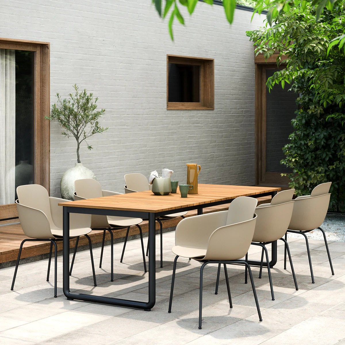Gartenstuhl no. One S2 Taupe Patio - Image 2
