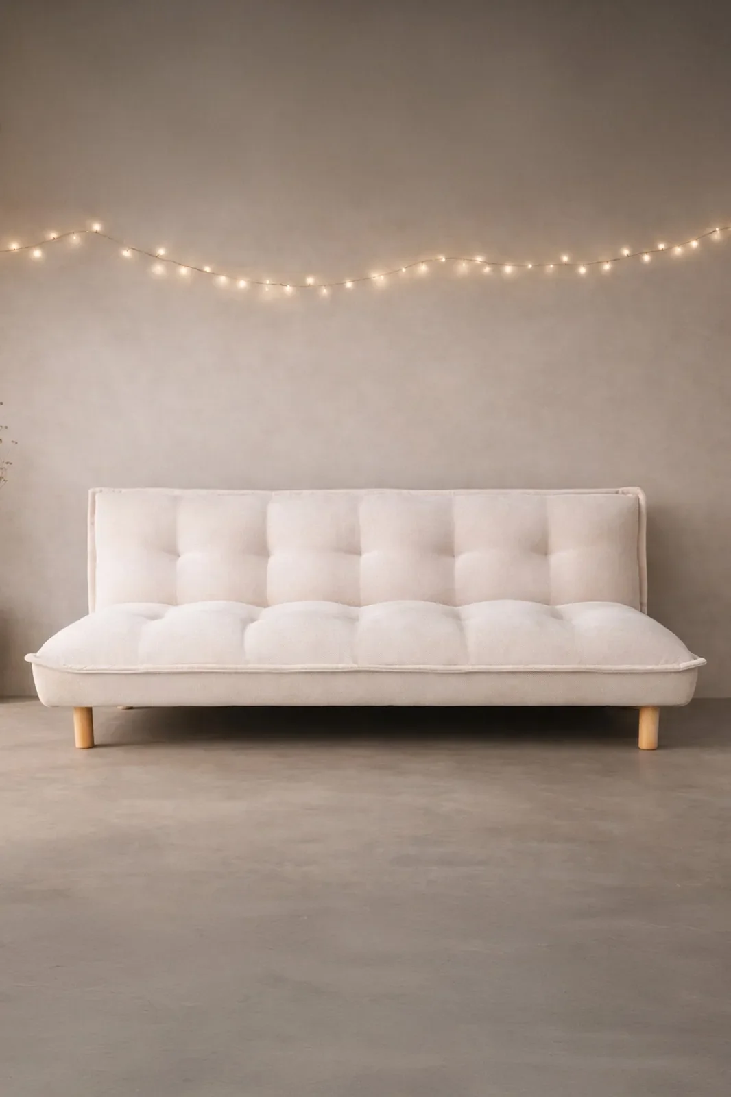 Schlafsofa Gertrud aus beigefarbenen Cord, 85x182x85 cm - Image 2