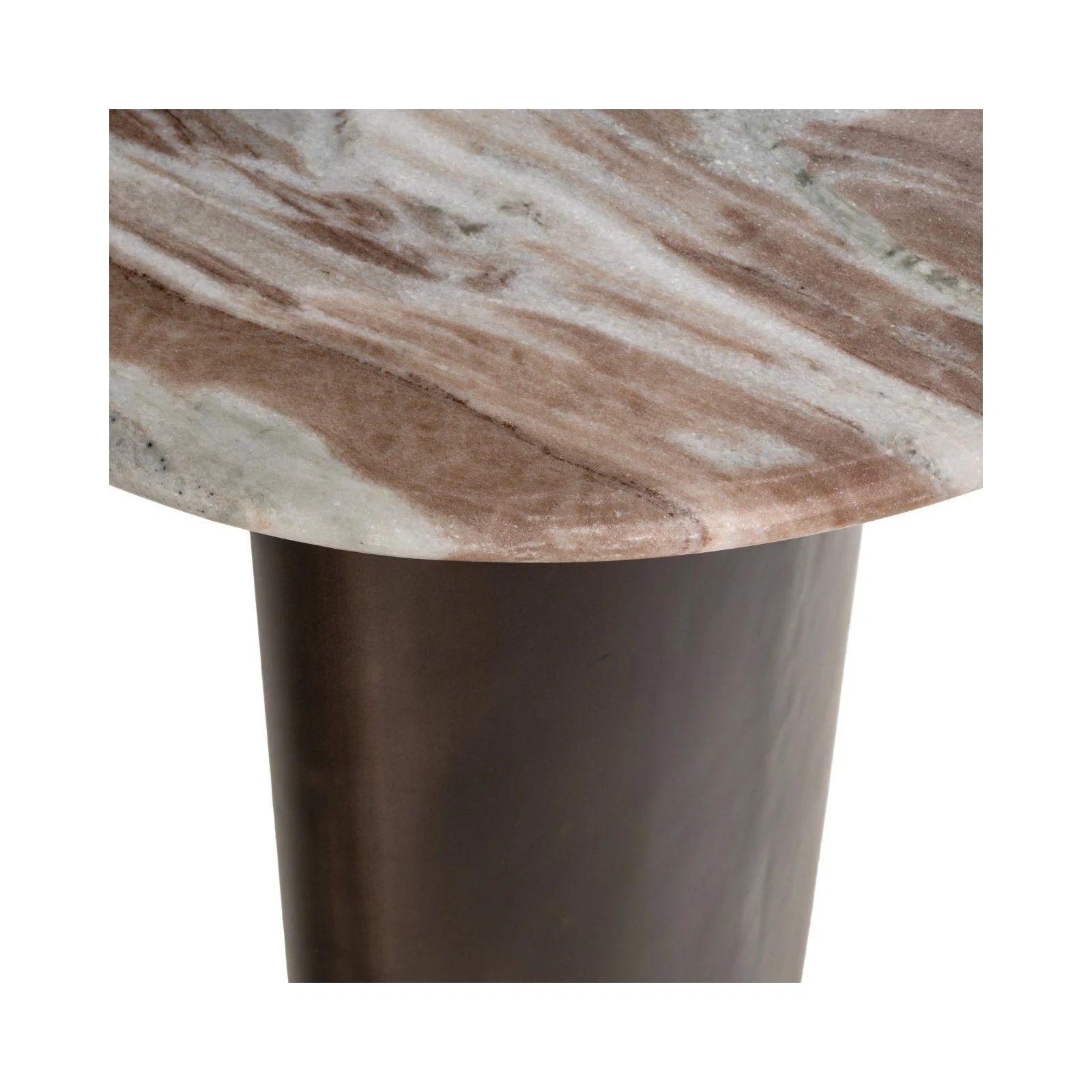 Schreibtisch Brando aus Toronto-Marmor und Edelstahl in Blush beige, 160x80x75 cm - Image 4