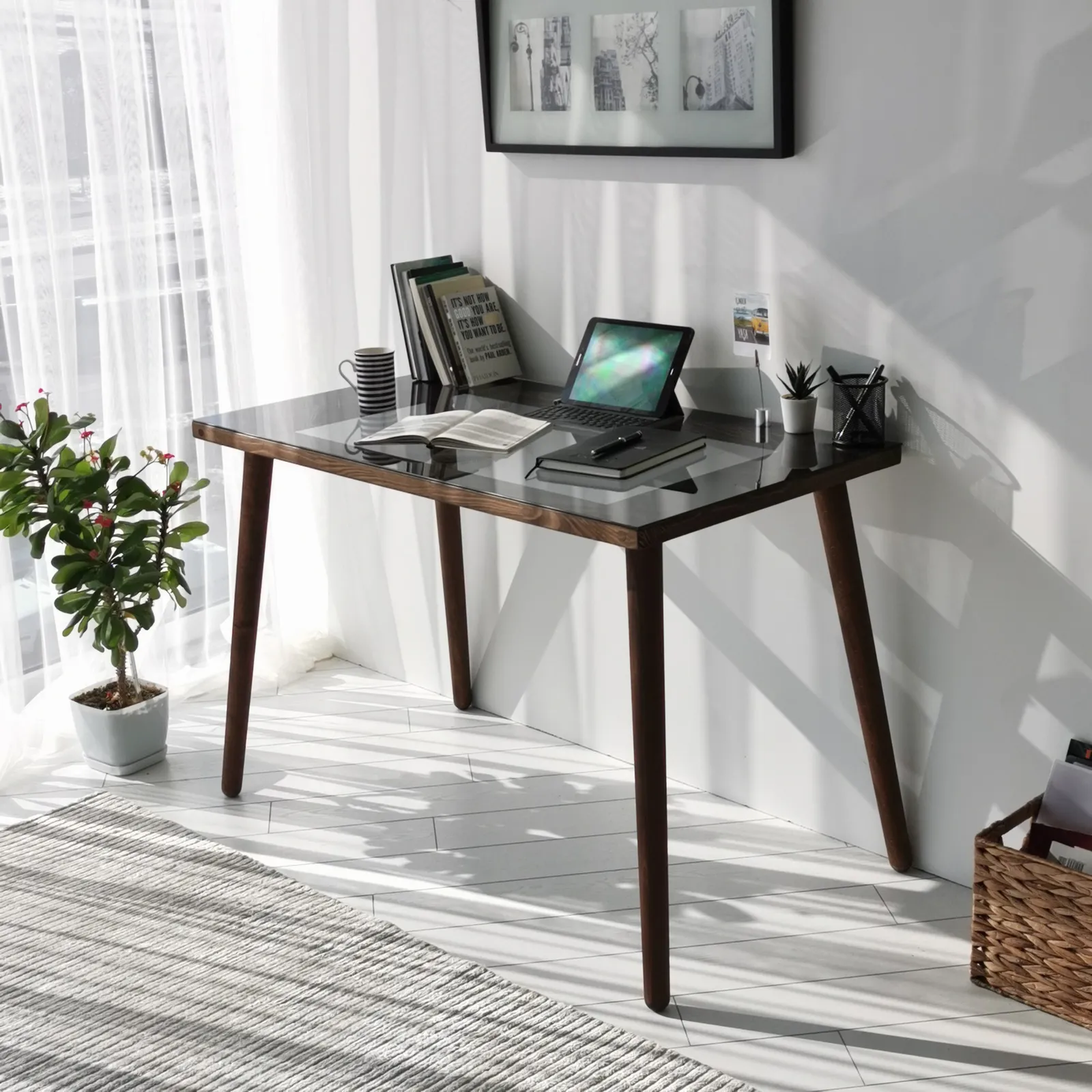 Schreibtisch Cozy aus massivem Kiefernholz, 110×60×73 cm - Image 14
