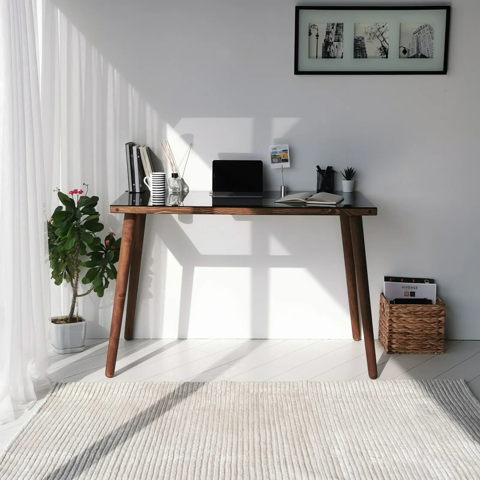 Schreibtisch Cozy aus massivem Kiefernholz, 110×60×73 cm - Image 16