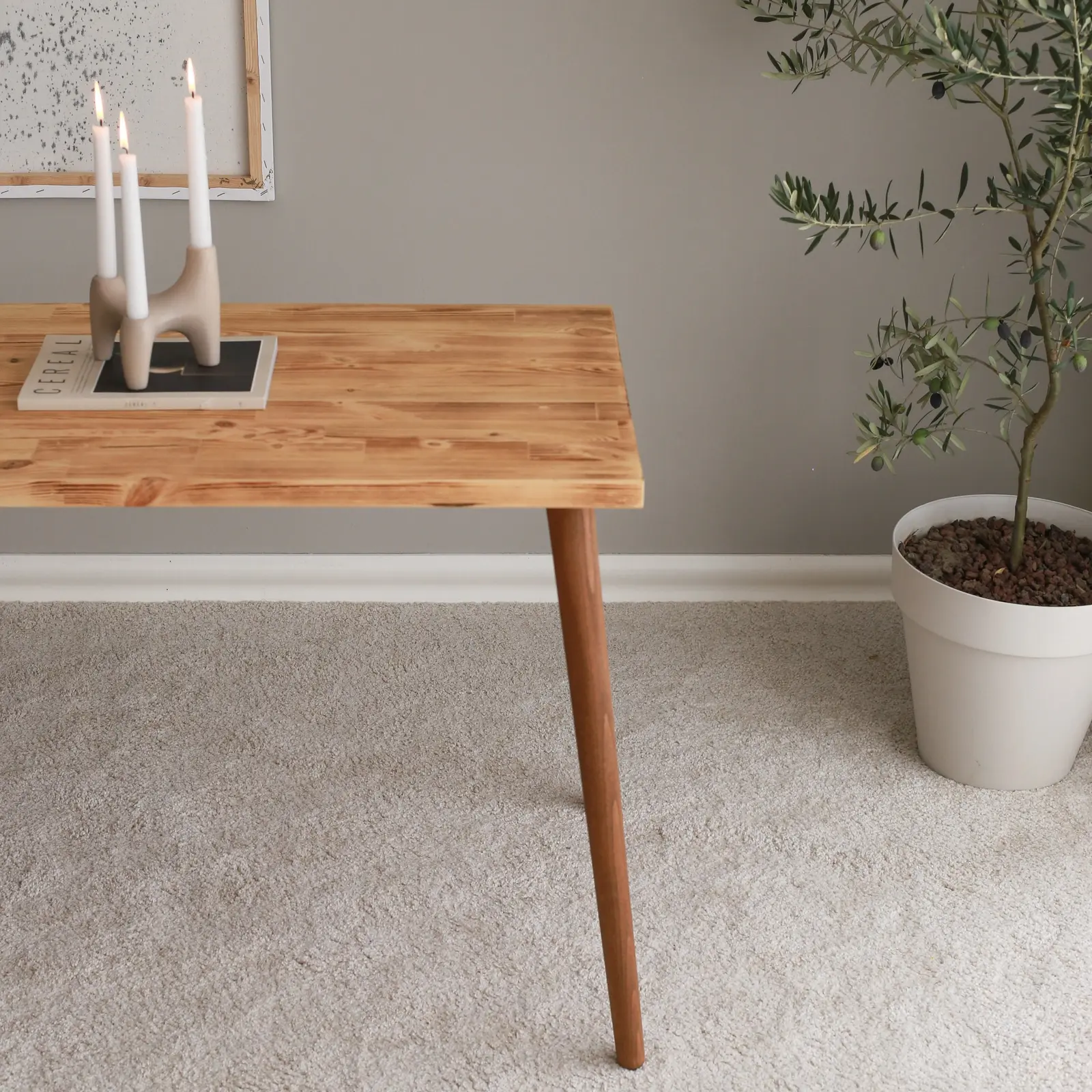 Schreibtisch Cozy aus massivem Kiefernholz, 110×60×73 cm - Image 5