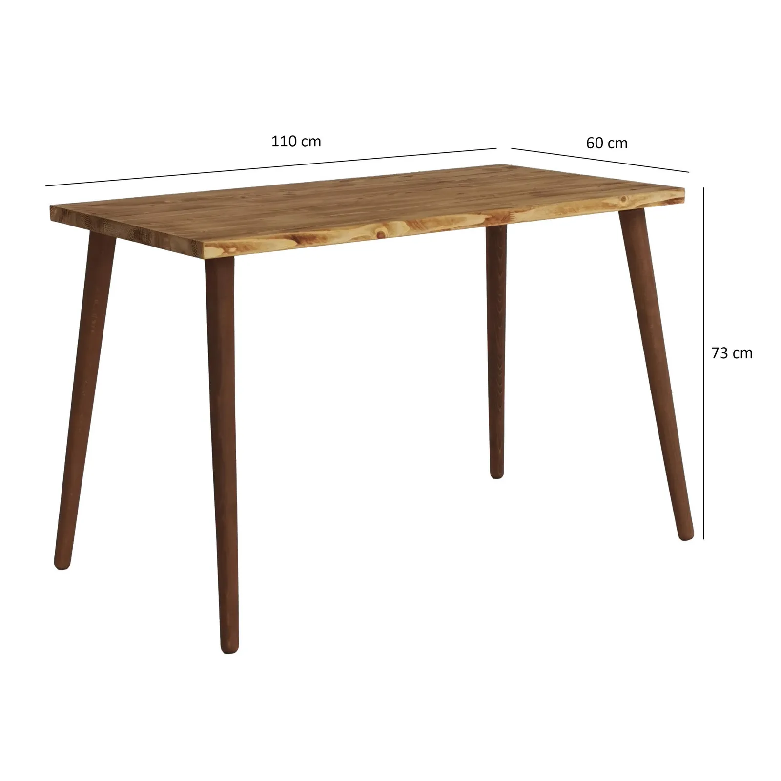 Schreibtisch Cozy aus massivem Kiefernholz, 110×60×73 cm - Image 8