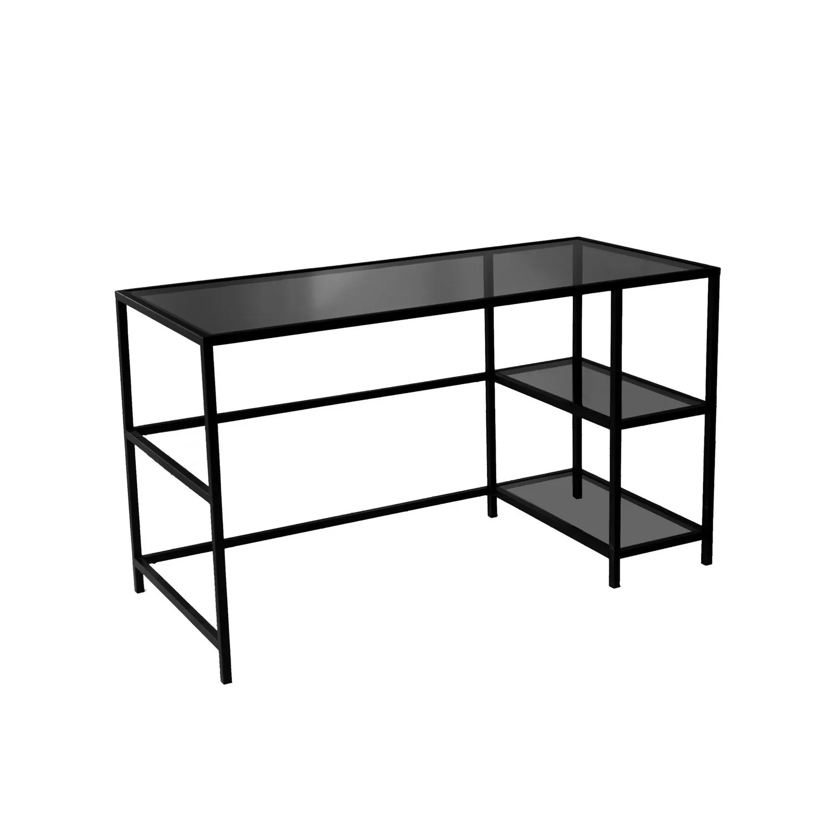Schreibtisch Master aus Metall und gehärtetem Glas, 130×60×75 cm - Image 12