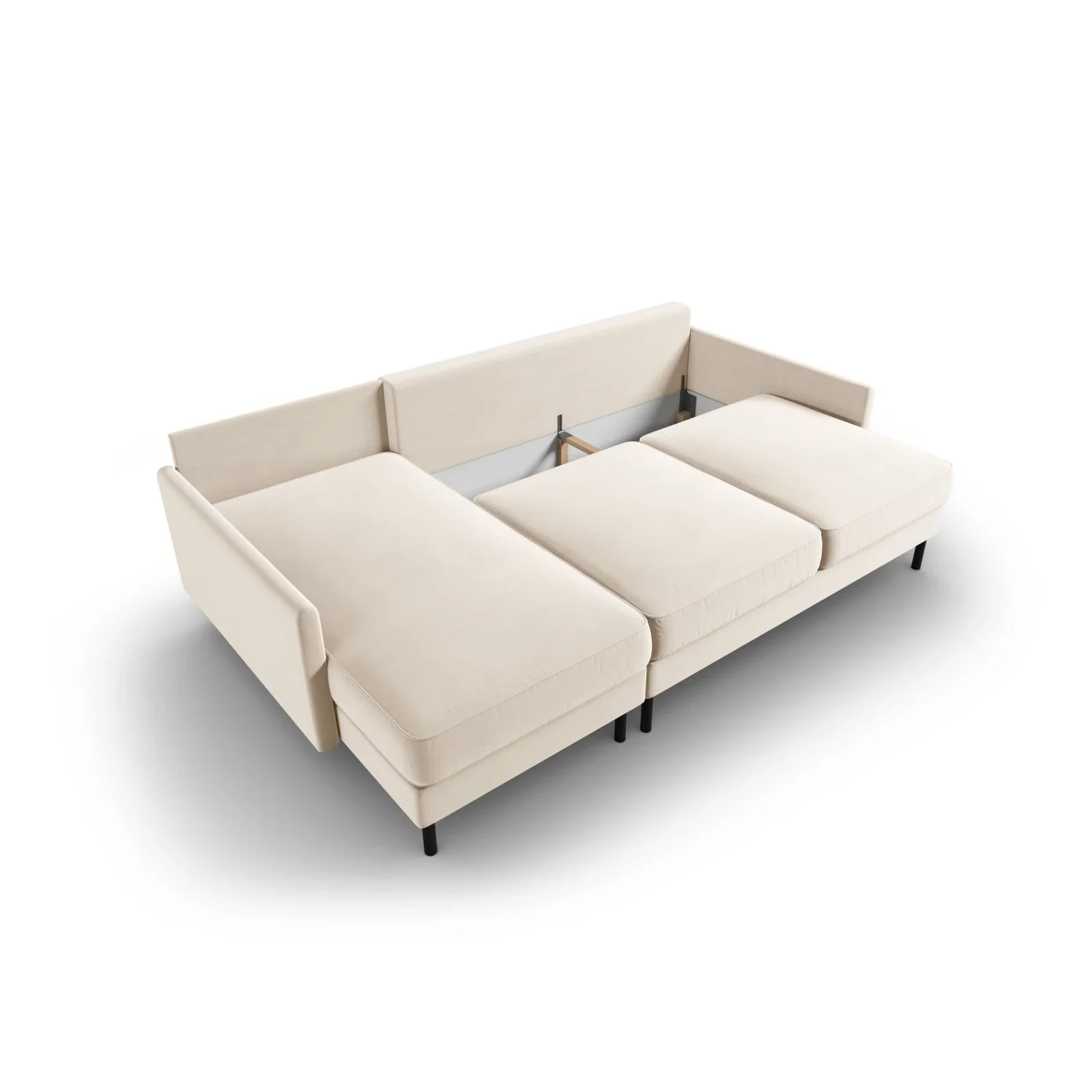 Scott 4-Sitzer Sofa, Linke Seite, umwandelbar mit Schlaffunktion, mit Bezug aus Samt oder Strukturstoff, 212x142 cm - Image 4