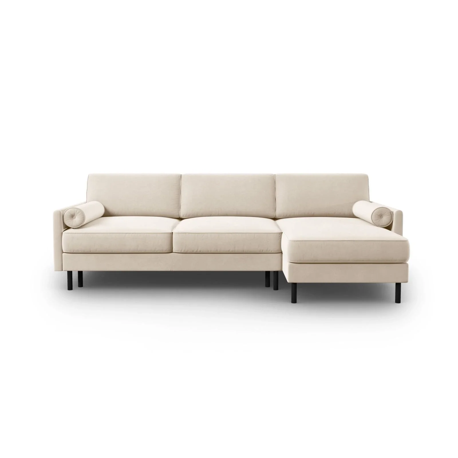 Scott 4-Sitzer Sofa, Rechte Seite, umwandelbar mit Schlaffunktion, mit Bezug aus Samt oder Strukturstoff, 212x142 cm