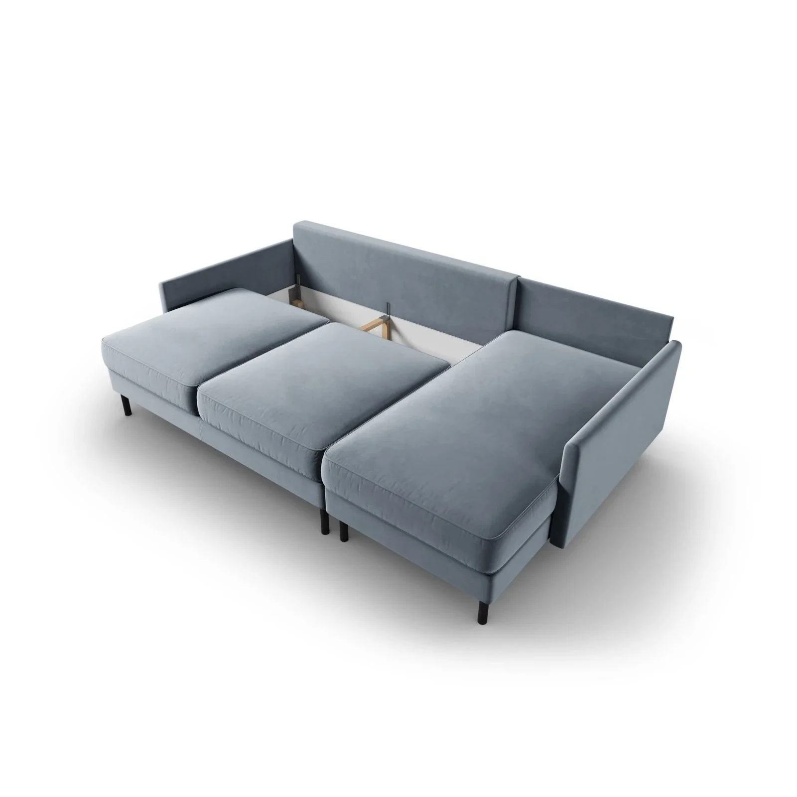 Scott 4-Sitzer Sofa, Rechte Seite, umwandelbar mit Schlaffunktion, mit Bezug aus Samt oder Strukturstoff, 212x142 cm - Image 13