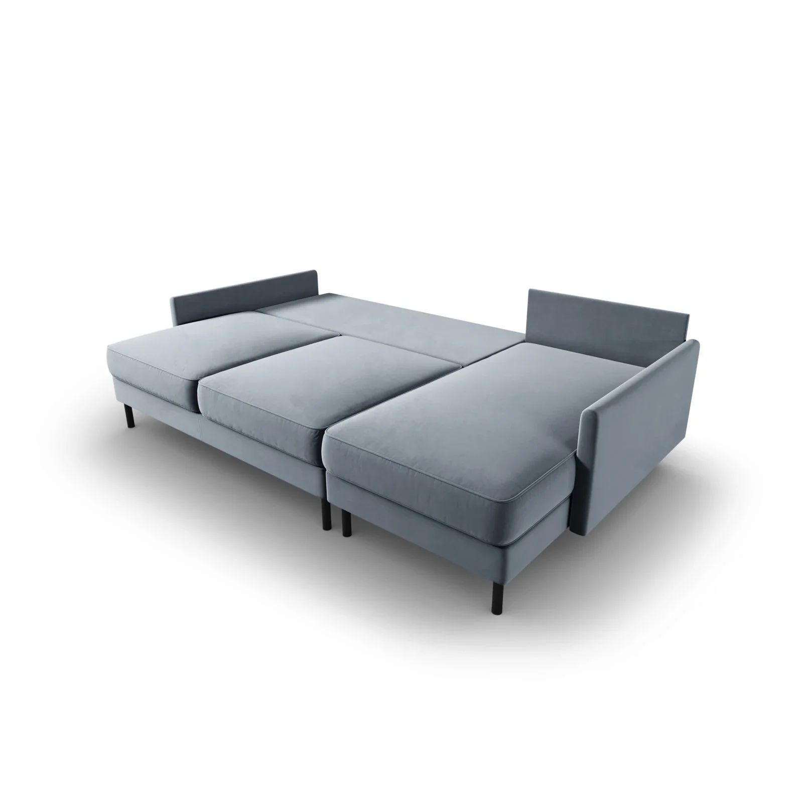 Scott 4-Sitzer Sofa, Rechte Seite, umwandelbar mit Schlaffunktion, mit Bezug aus Samt oder Strukturstoff, 212x142 cm - Image 14