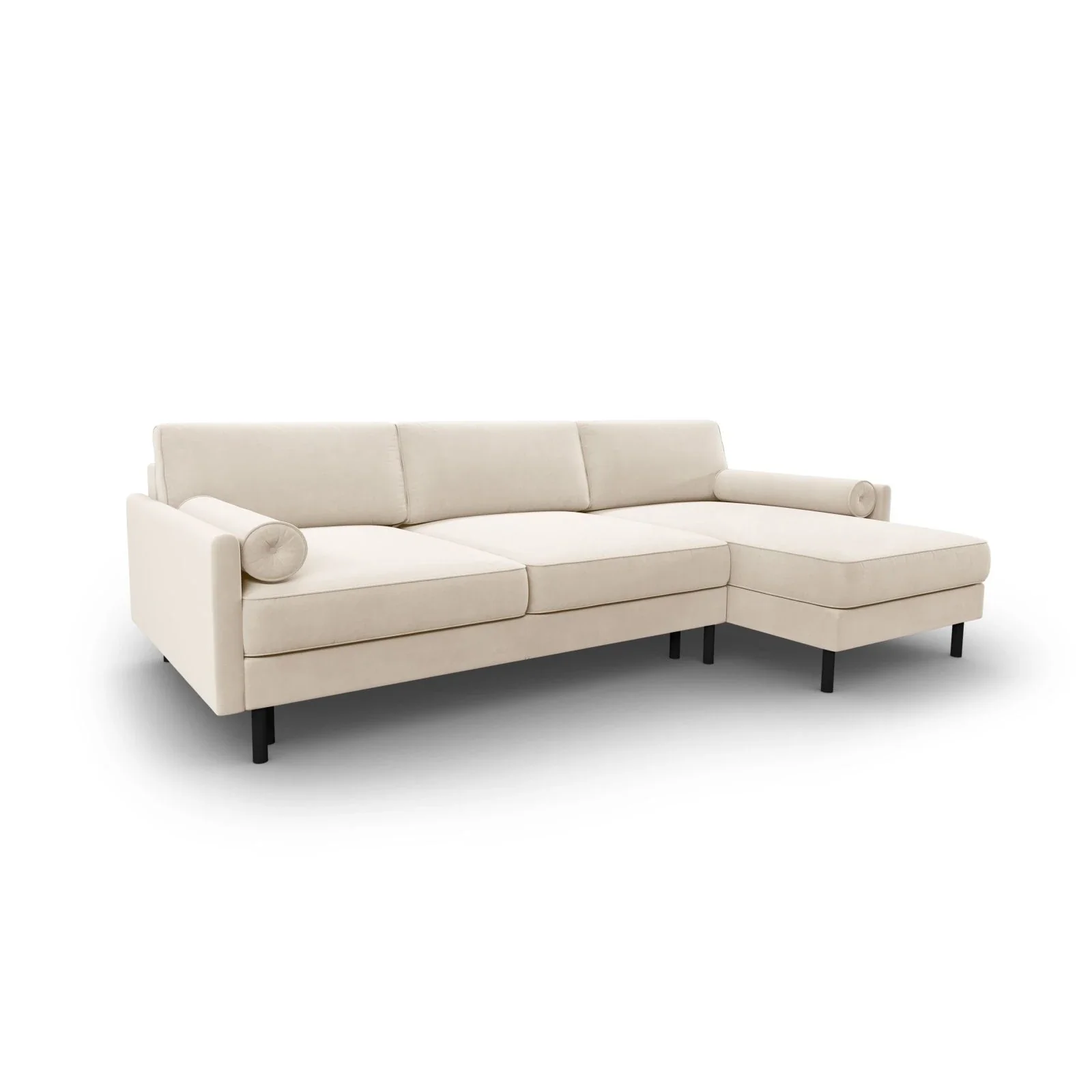Scott 4-Sitzer Sofa, Rechte Seite, umwandelbar mit Schlaffunktion, mit Bezug aus Samt oder Strukturstoff, 212x142 cm - Image 3