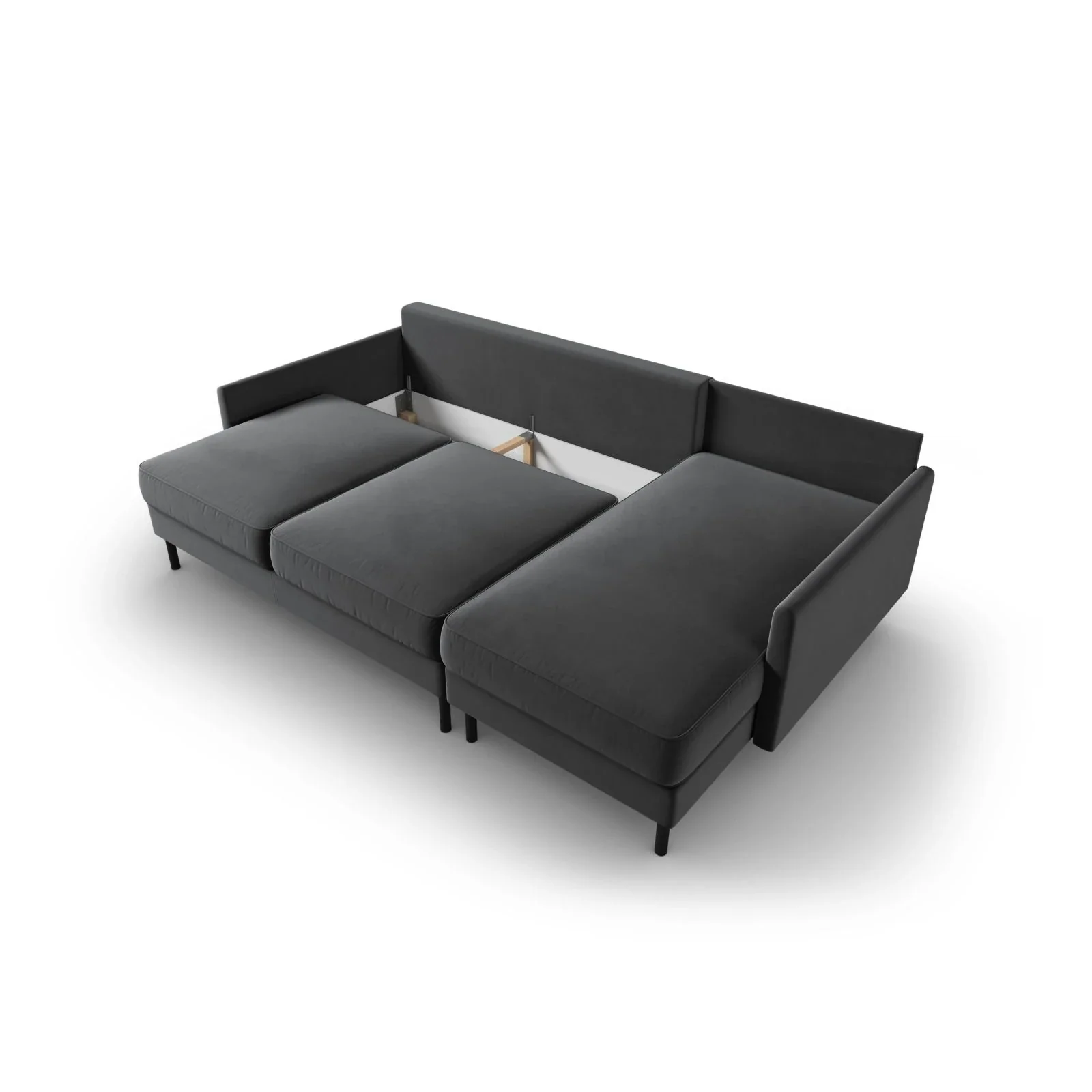 Scott 4-Sitzer Sofa, Rechte Seite, umwandelbar mit Schlaffunktion, mit Bezug aus Samt oder Strukturstoff, 212x142 cm - Image 49