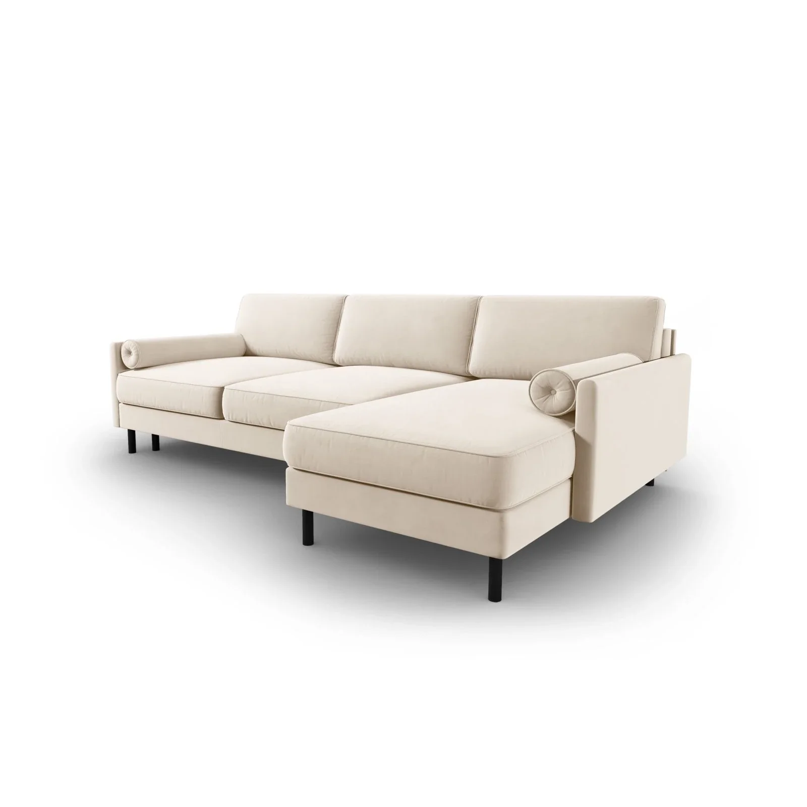 Scott 4-Sitzer Sofa, Rechte Seite, umwandelbar mit Schlaffunktion, mit Bezug aus Samt oder Strukturstoff, 212x142 cm - Image 6