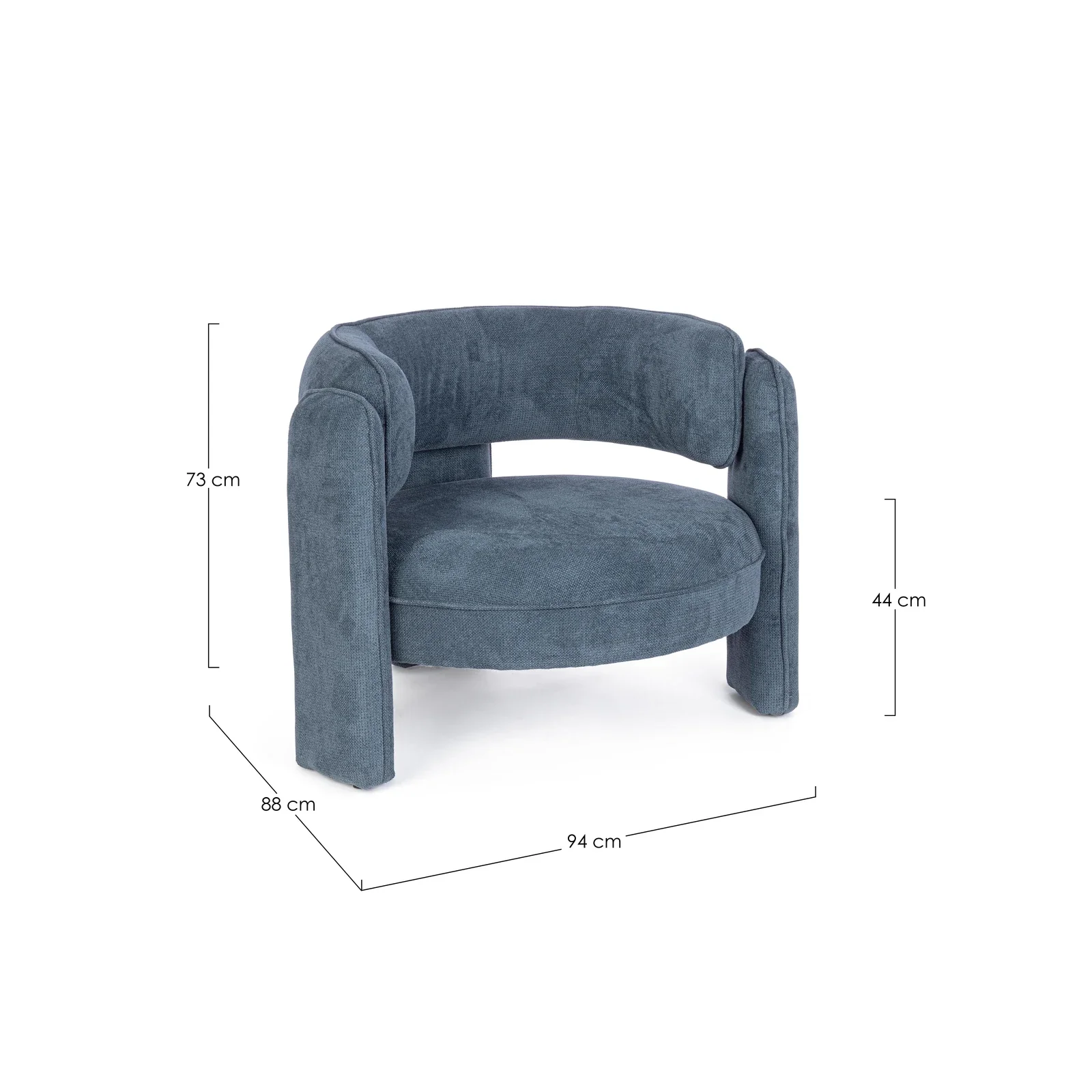 Sessel Aisha Blau - Image 4