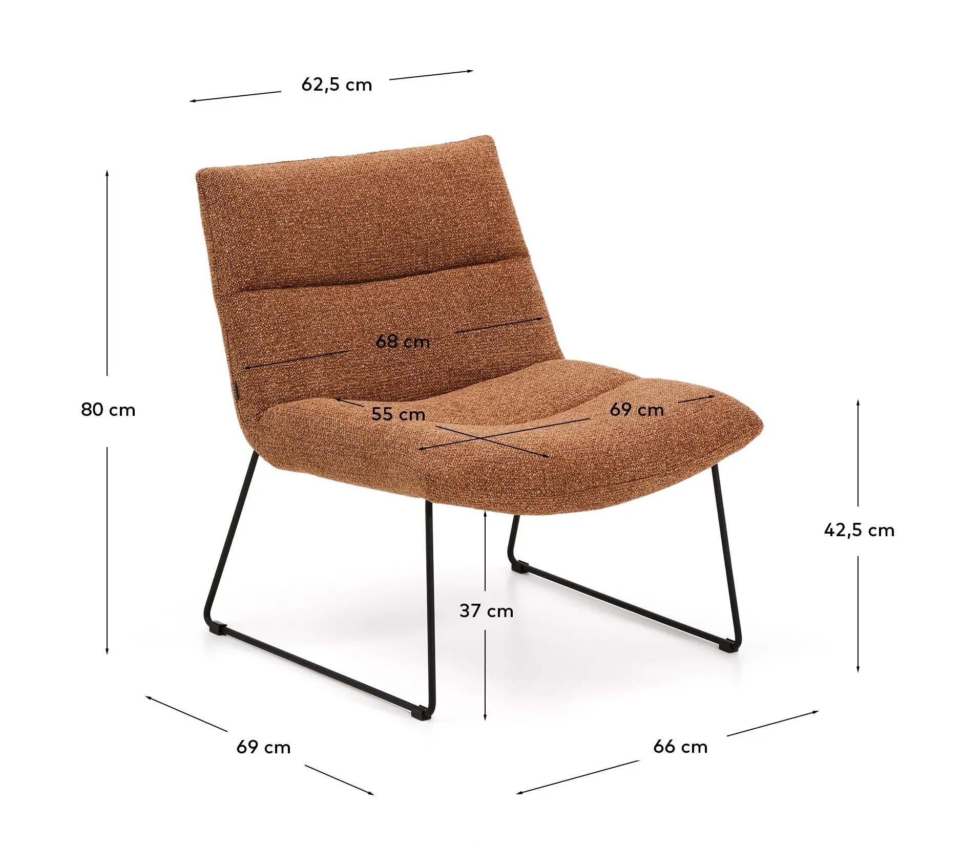 Sessel Asen in Chenille mit schwarzen Stahlbeinen FSC 100% - Image 23