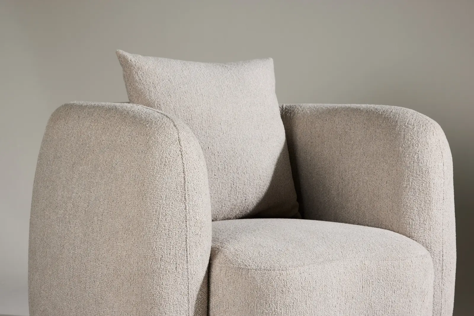 Sessel Cielo in beige boucle, 110x97x72 cm - Image 3