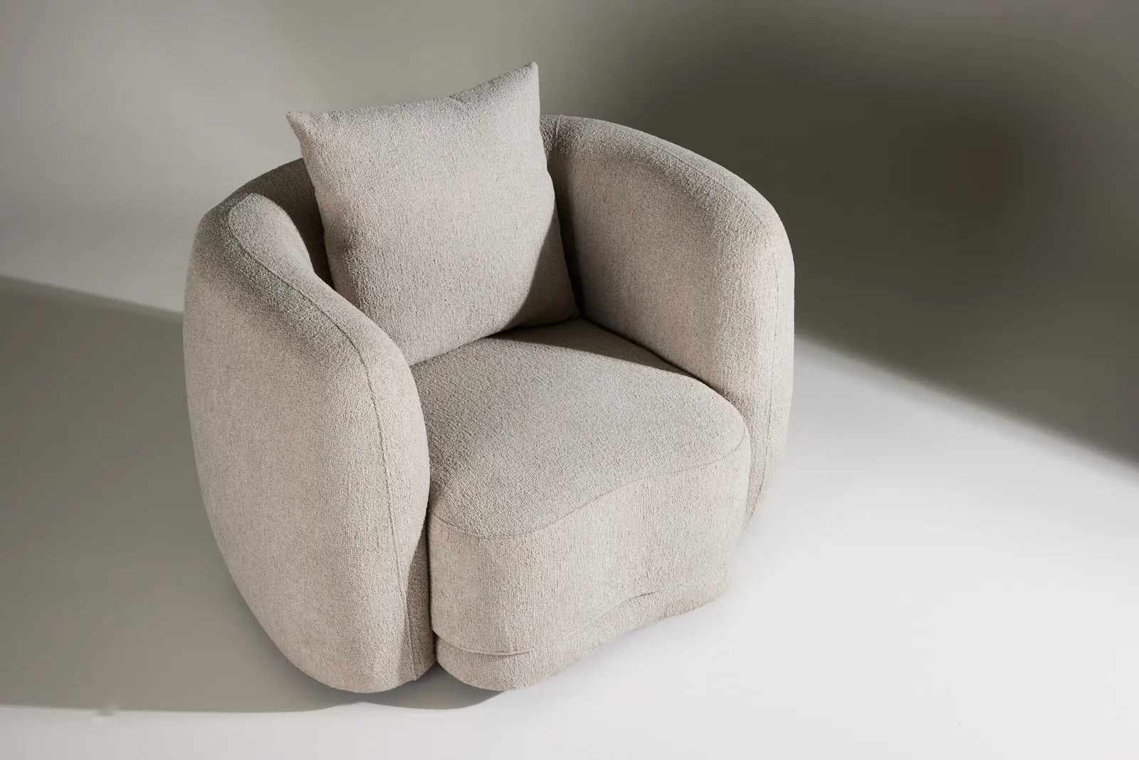 Sessel Cielo in beige boucle, 110x97x72 cm - Image 5