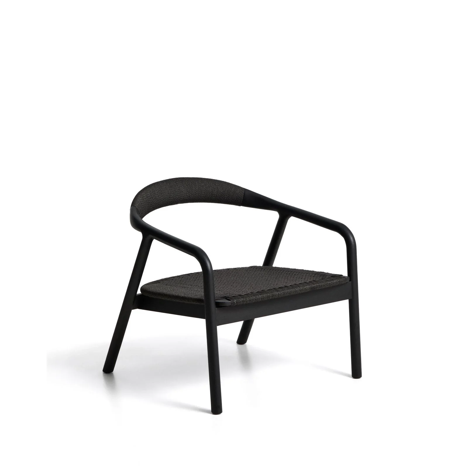 Sessel Derile aus massivem Eichenholz mit Finish und Papierseil FSC 100 %