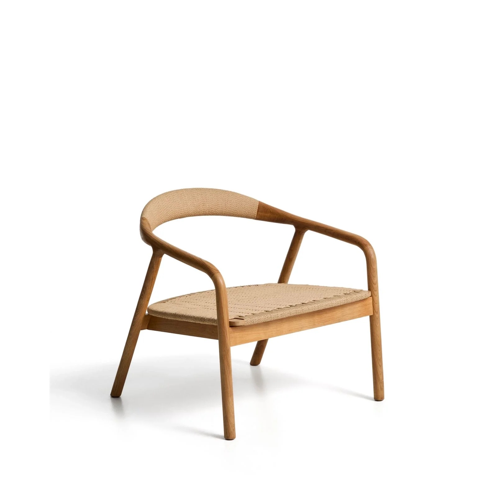 Sessel Derile aus massivem Eichenholz mit Finish und Papierseil FSC 100 % - Image 24