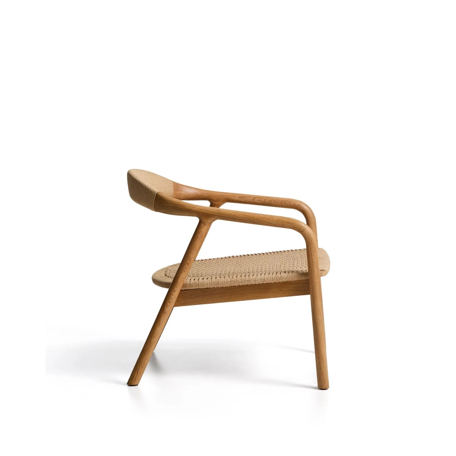 Sessel Derile aus massivem Eichenholz mit Finish und Papierseil FSC 100 % - Image 26