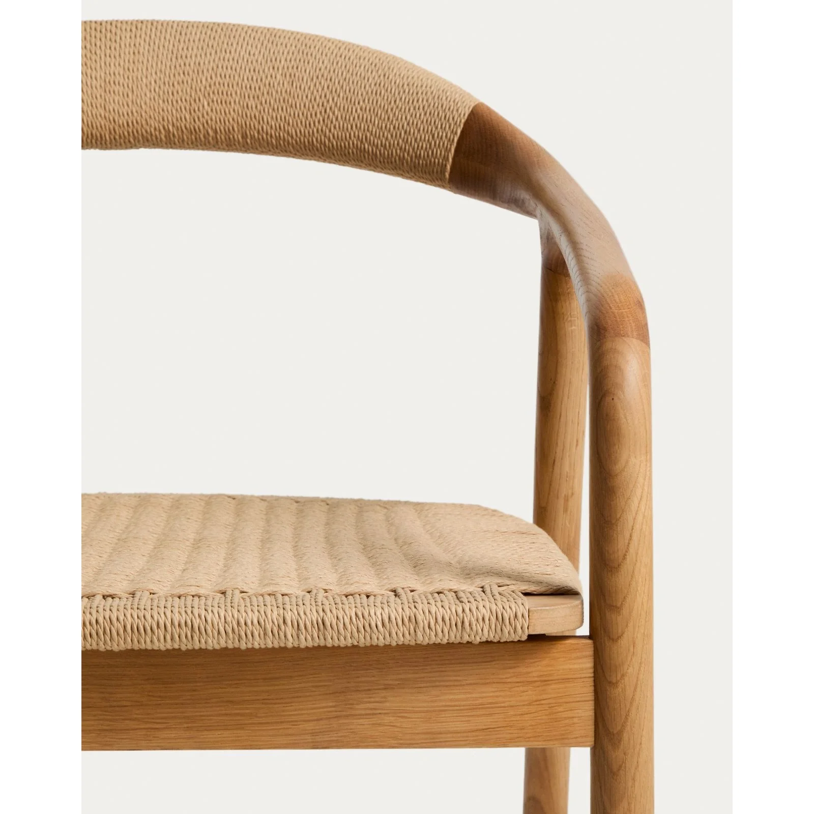 Sessel Derile aus massivem Eichenholz mit Finish und Papierseil FSC 100 % - Image 29