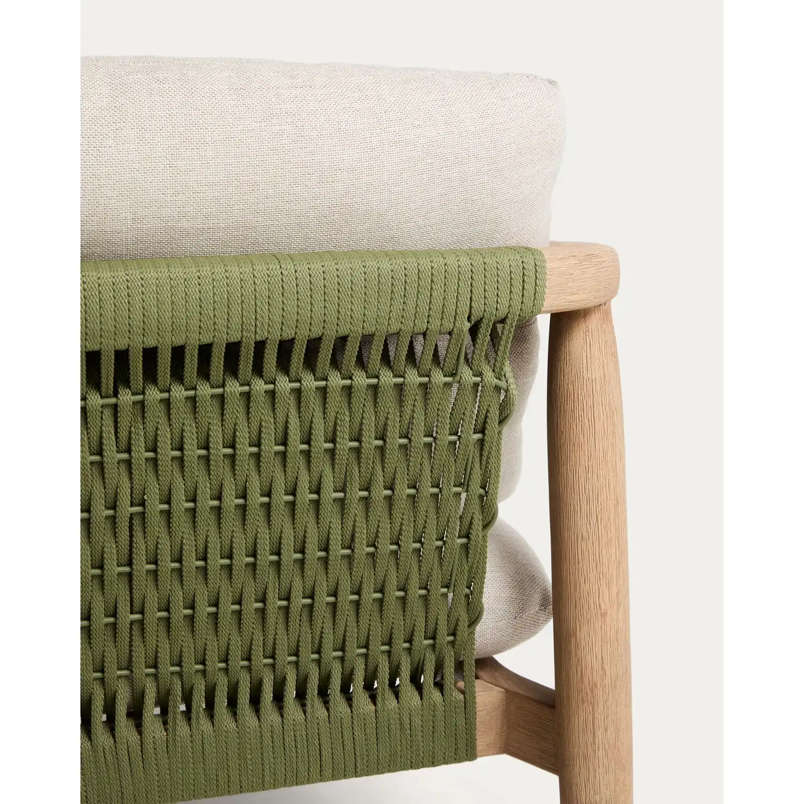 Sessel Menfi aus massivem Akazienholz und grünem Seil - Image 10