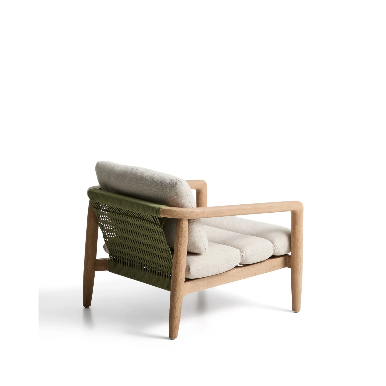 Sessel Menfi aus massivem Akazienholz und grünem Seil - Image 7