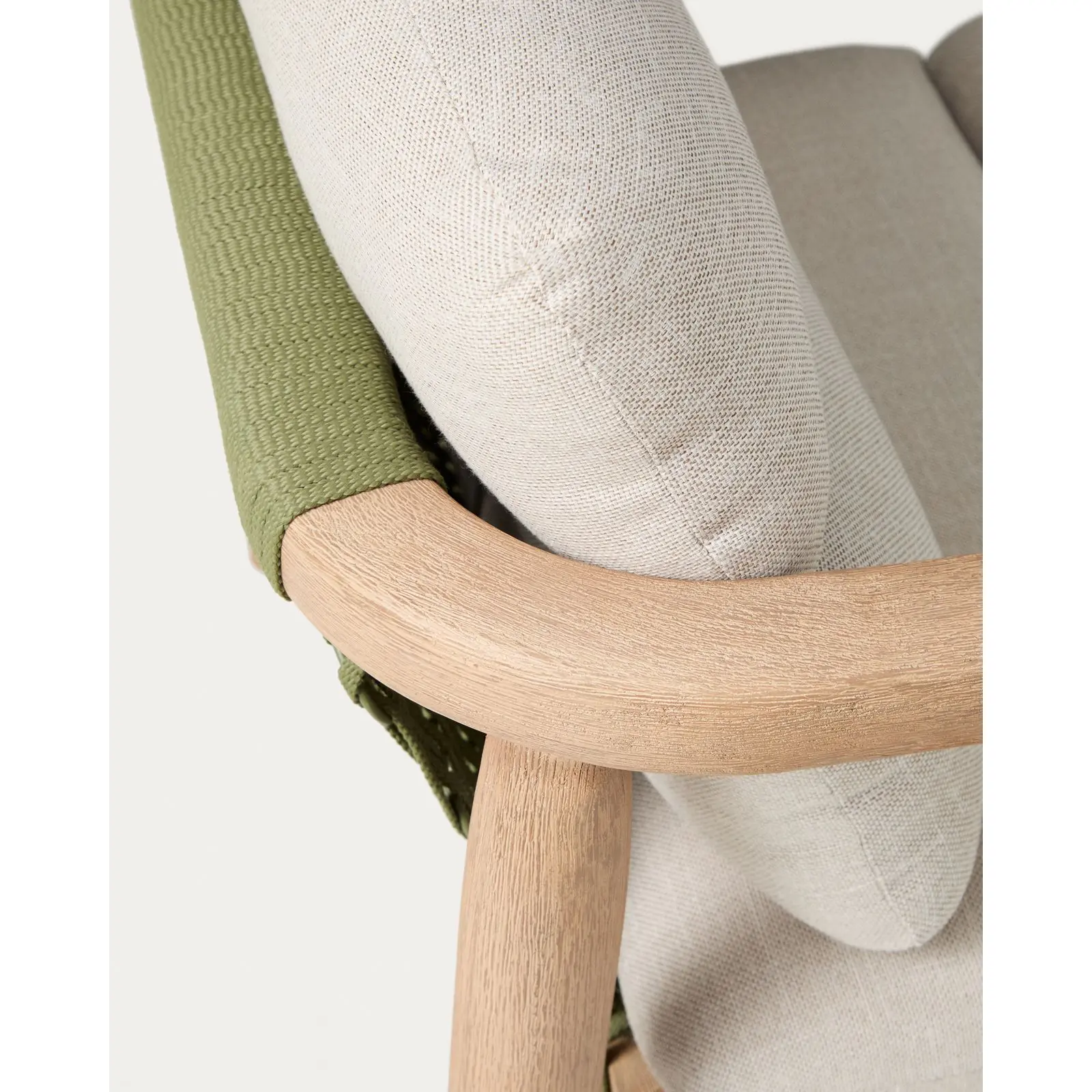 Sessel Menfi aus massivem Akazienholz und grünem Seil - Image 9