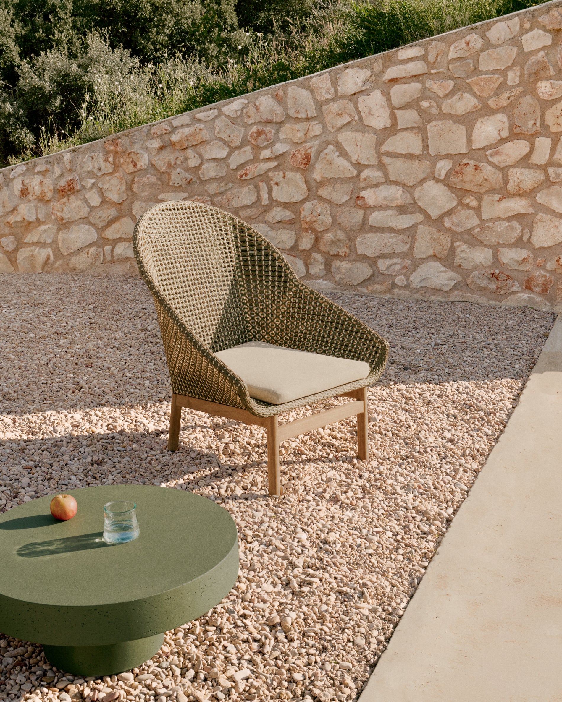 Sessel Olbia mit hoher Rückenlehne aus synthetischem Rattan und massivem Teakholz FSC 100 % - Image 2
