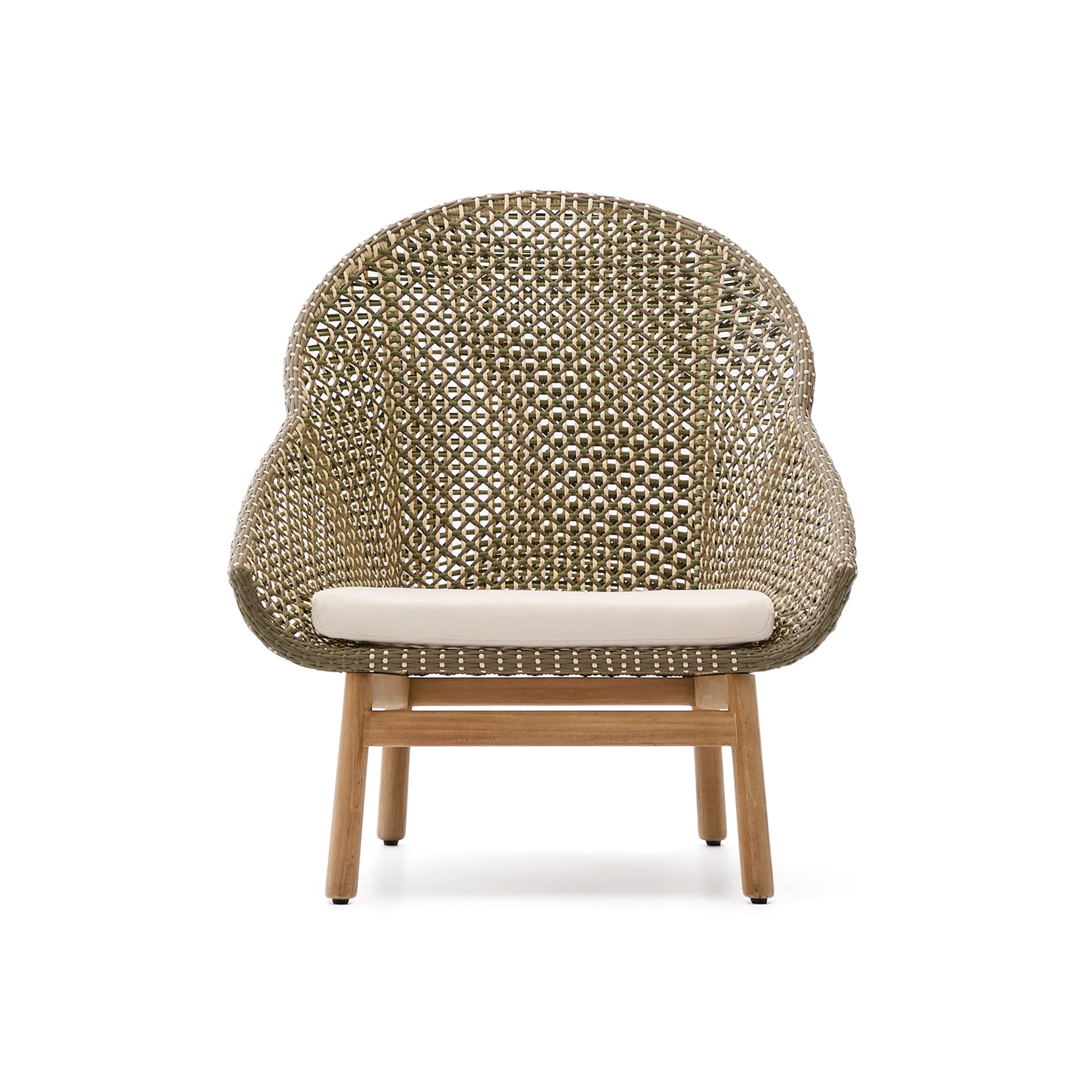 Sessel Olbia mit hoher Rückenlehne aus synthetischem Rattan und massivem Teakholz FSC 100 % - Image 5