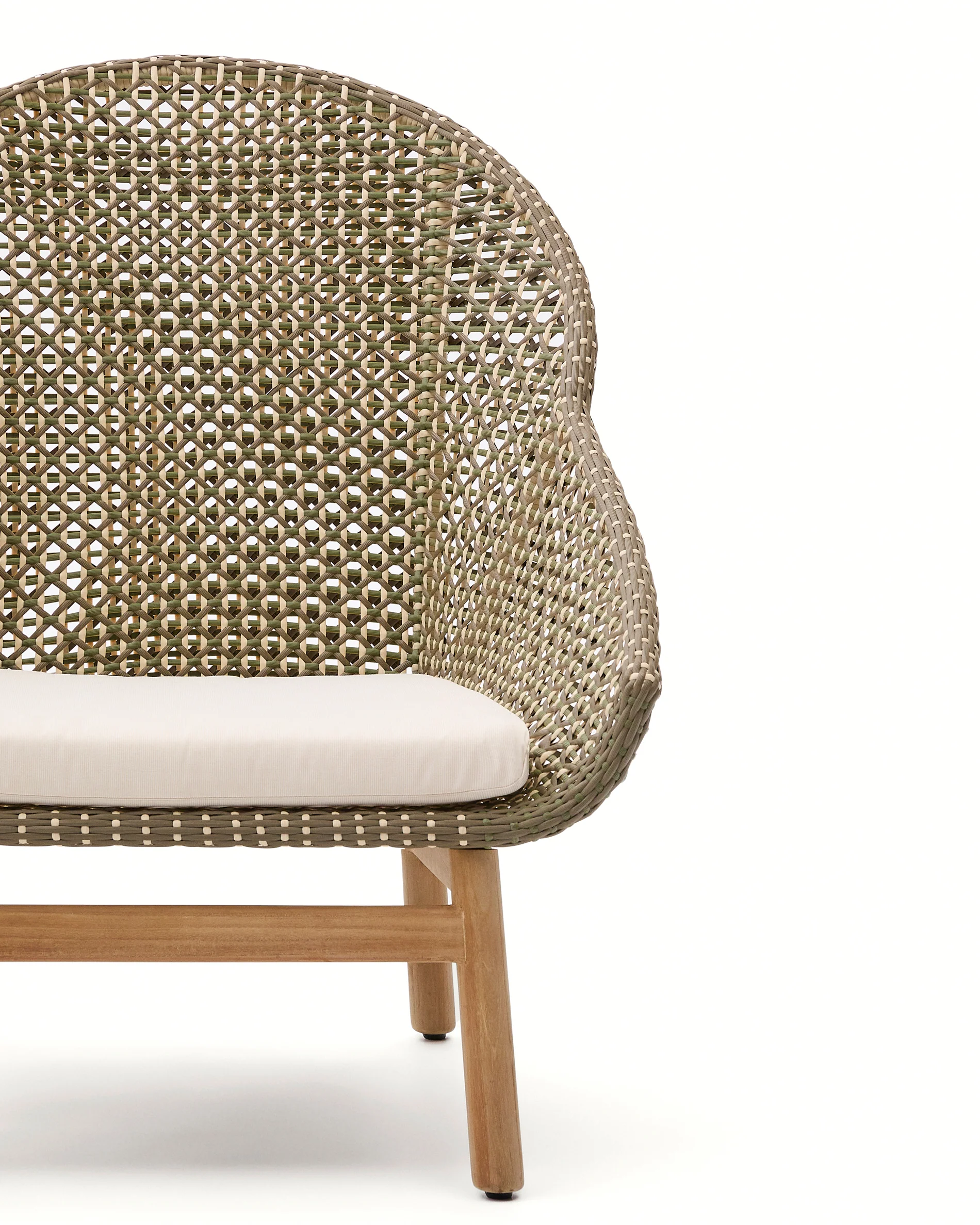 Sessel Olbia mit hoher Rückenlehne aus synthetischem Rattan und massivem Teakholz FSC 100 % - Image 8