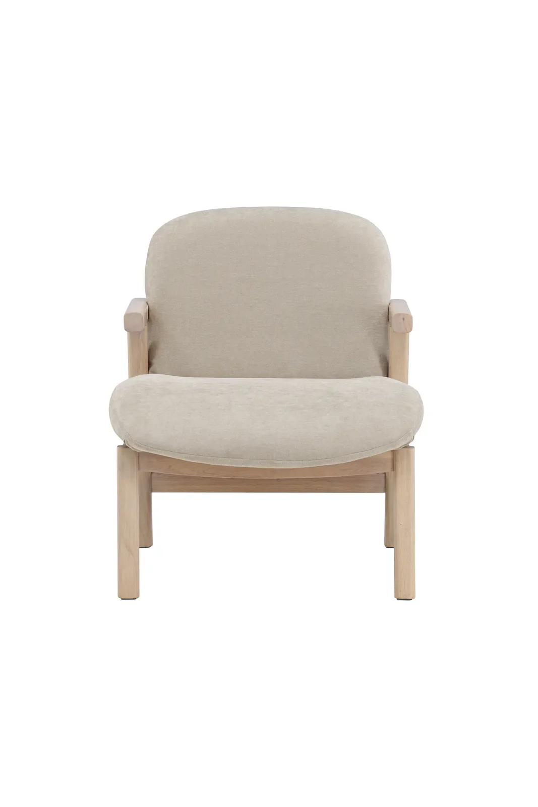 Sessel Rile aus Gummiholz in tünchenfarbenem Beige - Image 6