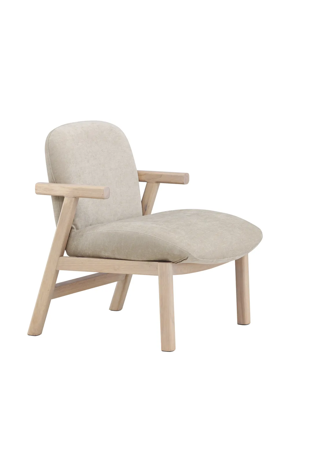 Sessel Rile aus Gummiholz in tünchenfarbenem Beige - Image 7