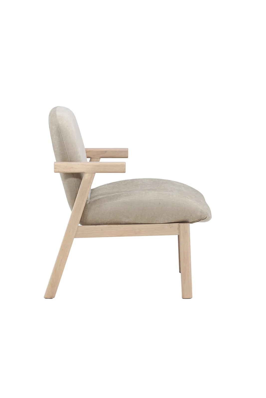 Sessel Rile aus Gummiholz in tünchenfarbenem Beige - Image 8
