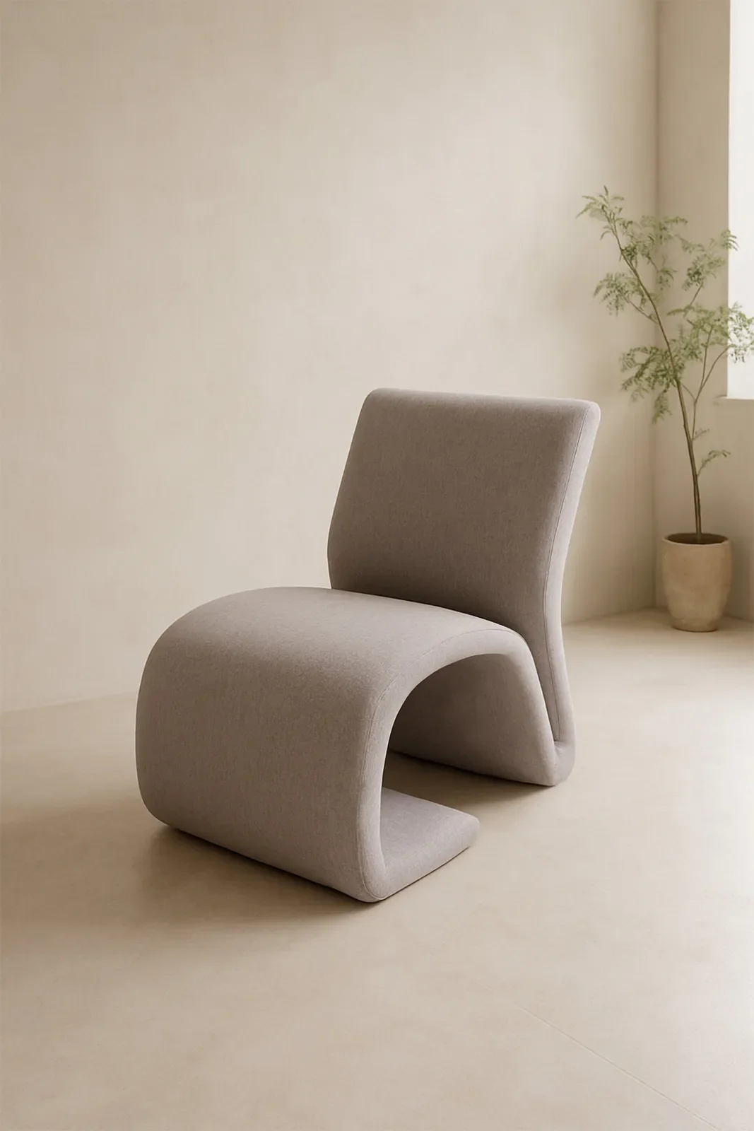 Sessel Rulls aus cremefarbenen Leinen - Image 2