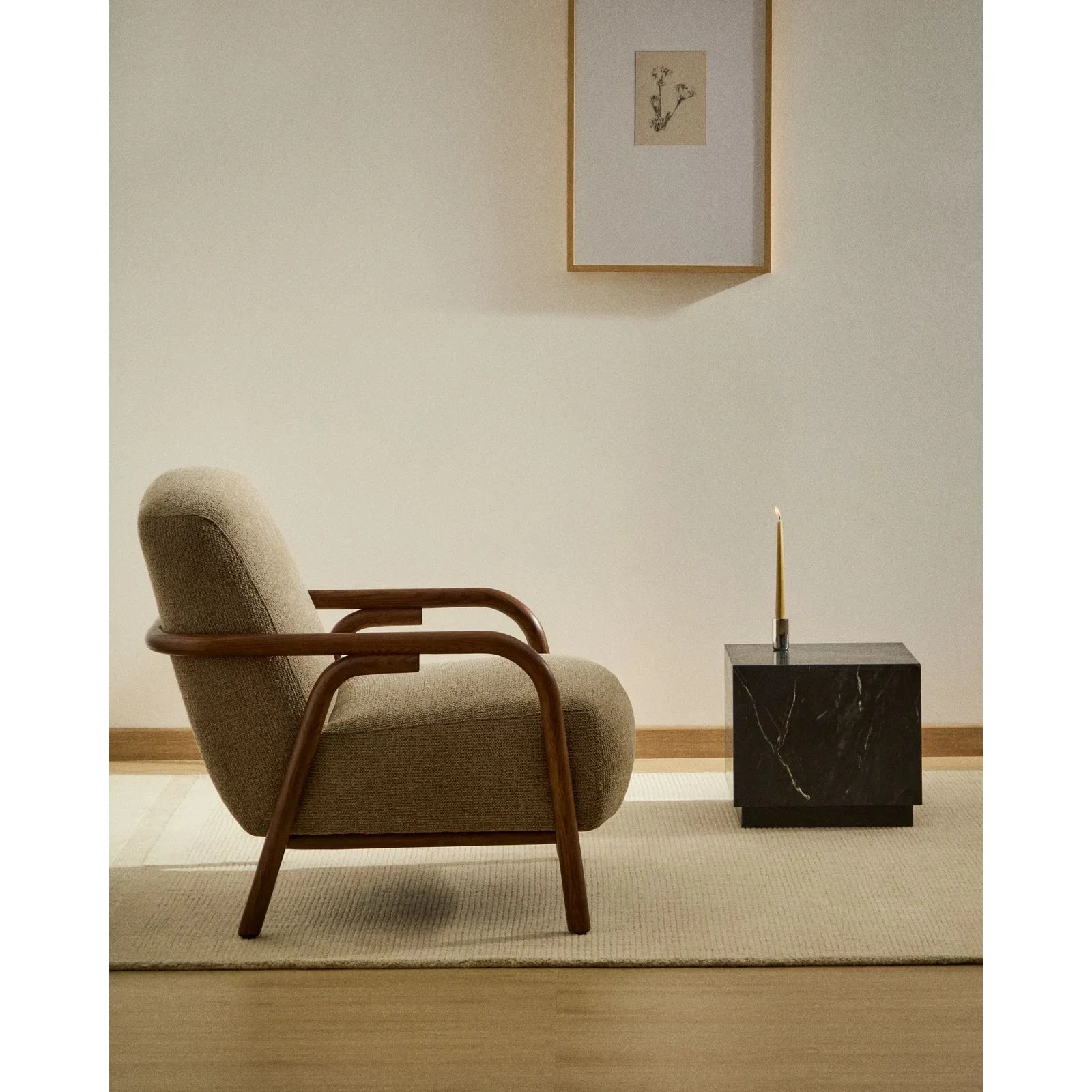 Sessel Sylo aus Chenille und massivem Eschenholz, FSC 100 % - Image 13