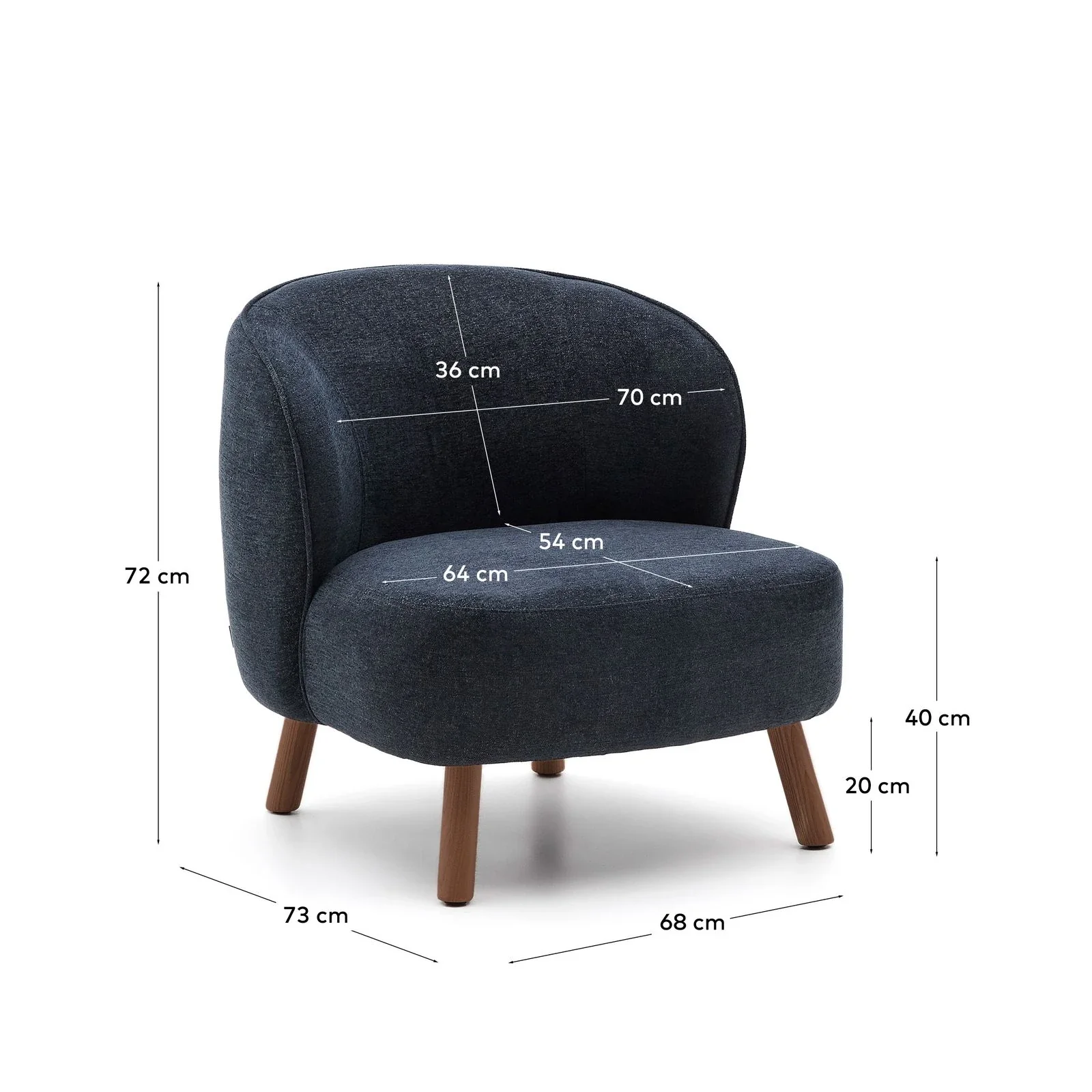 Sessel Ulit aus beiger Chenille oder Lammfellimitat mit Beinen aus massivem Eschenholz - Image 10