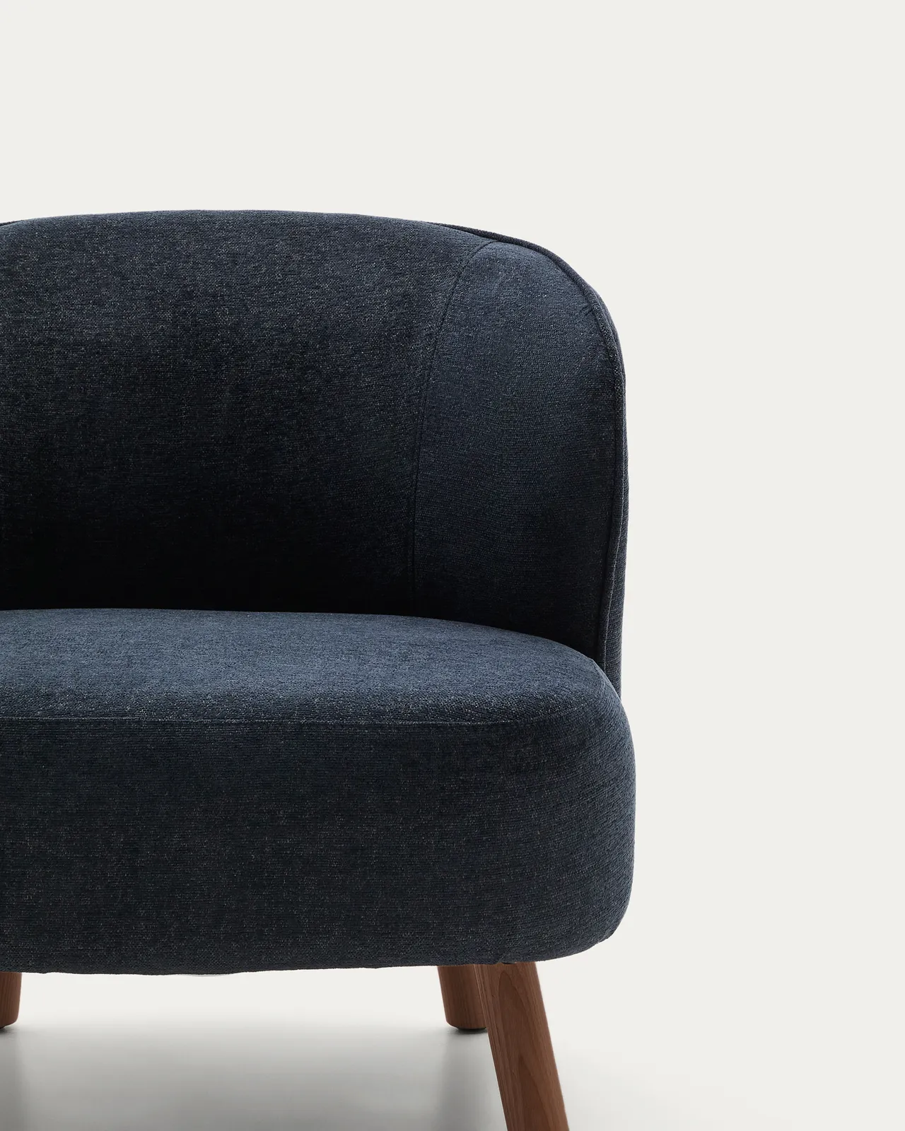 Sessel Ulit aus beiger Chenille oder Lammfellimitat mit Beinen aus massivem Eschenholz - Image 14