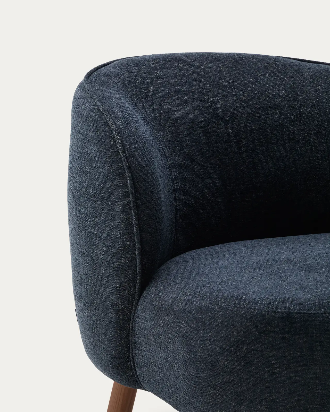 Sessel Ulit aus beiger Chenille oder Lammfellimitat mit Beinen aus massivem Eschenholz - Image 15