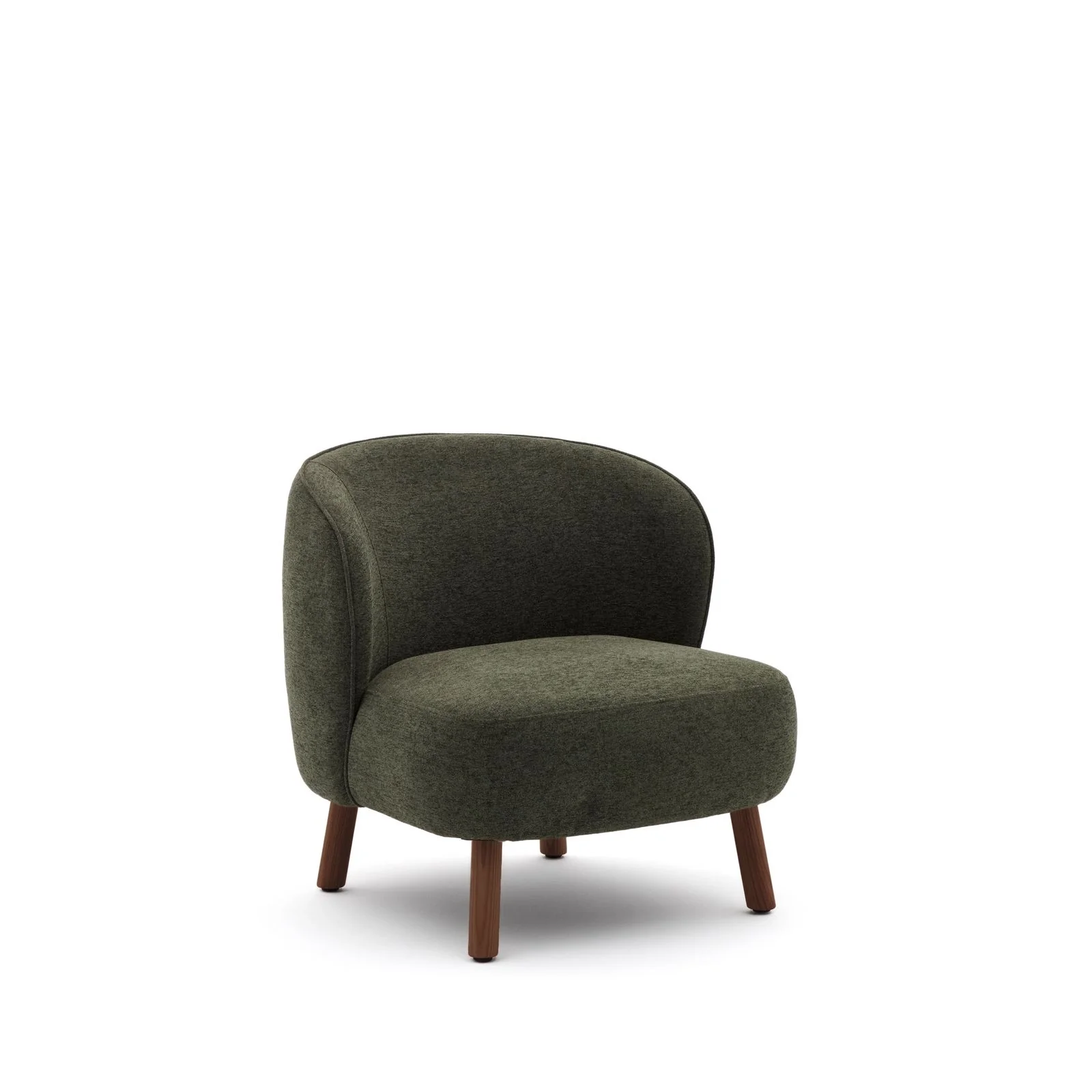 Sessel Ulit aus beiger Chenille oder Lammfellimitat mit Beinen aus massivem Eschenholz - Image 17
