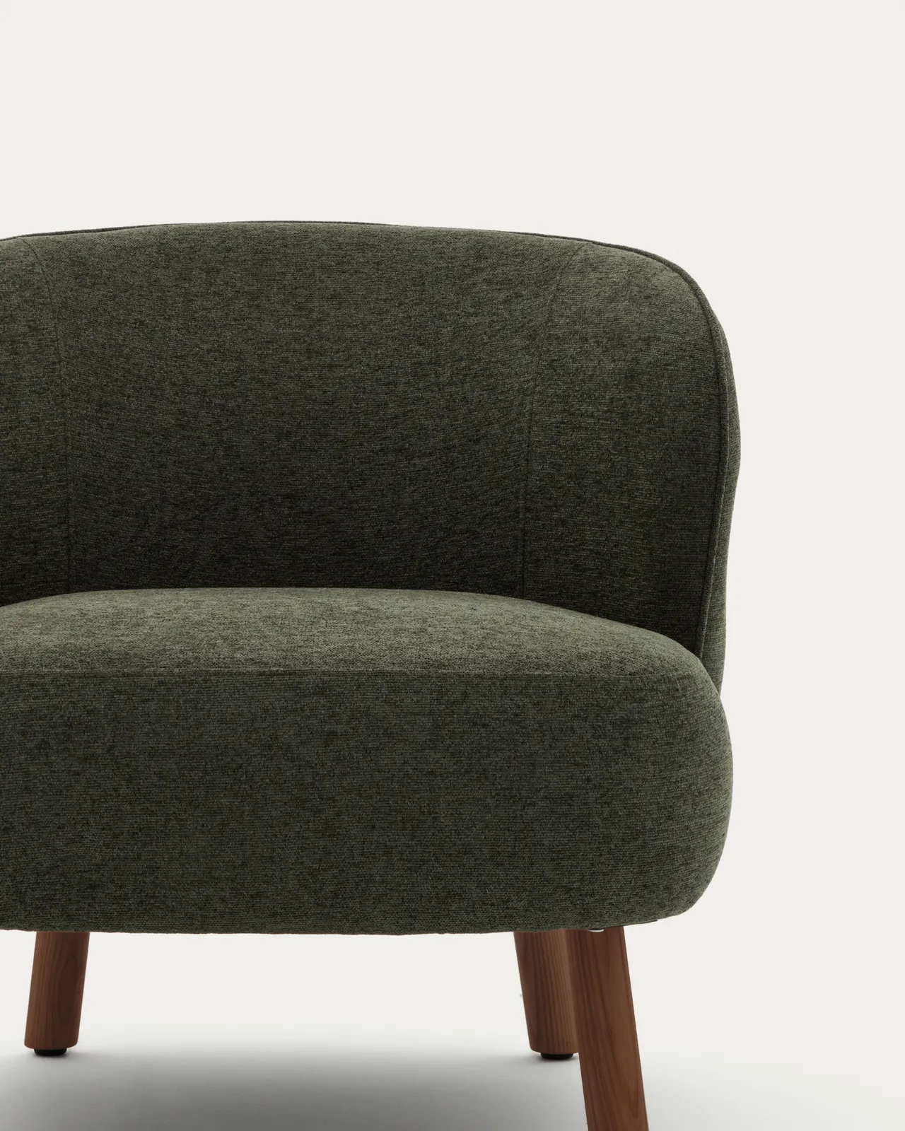 Sessel Ulit aus beiger Chenille oder Lammfellimitat mit Beinen aus massivem Eschenholz - Image 22