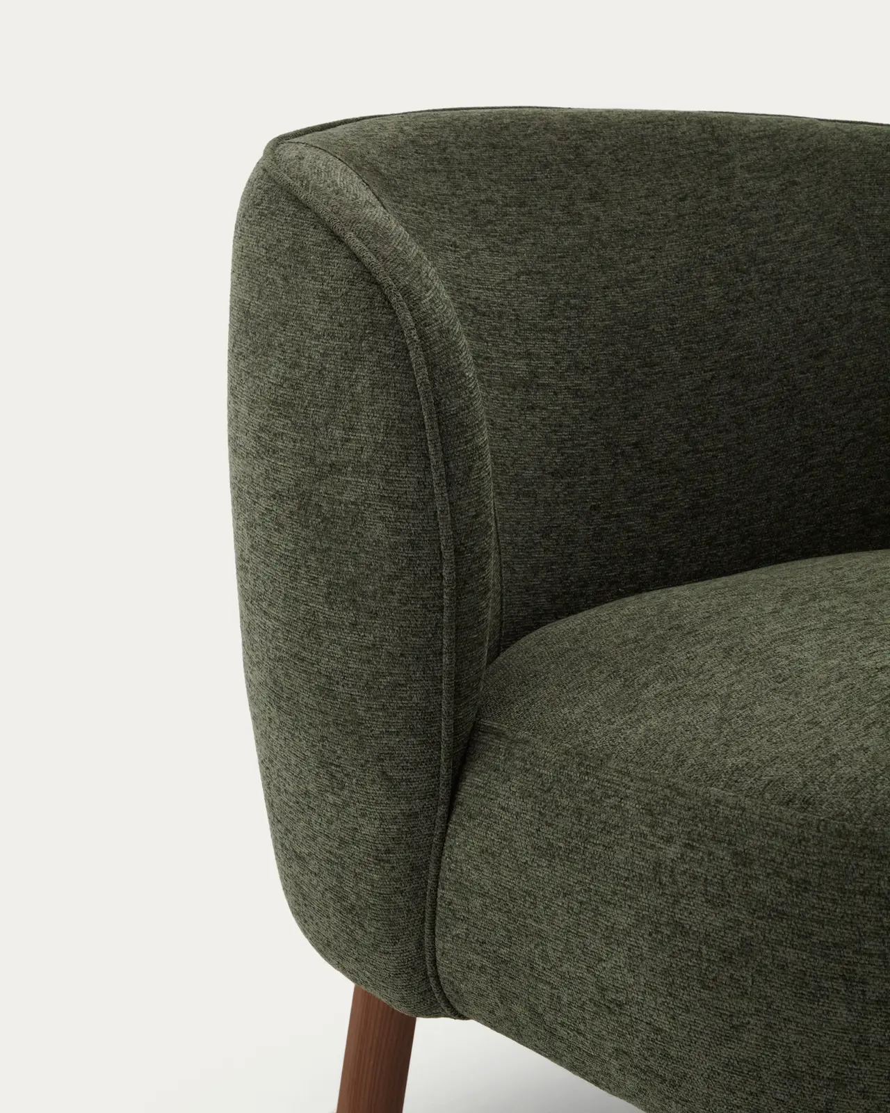 Sessel Ulit aus beiger Chenille oder Lammfellimitat mit Beinen aus massivem Eschenholz - Image 23