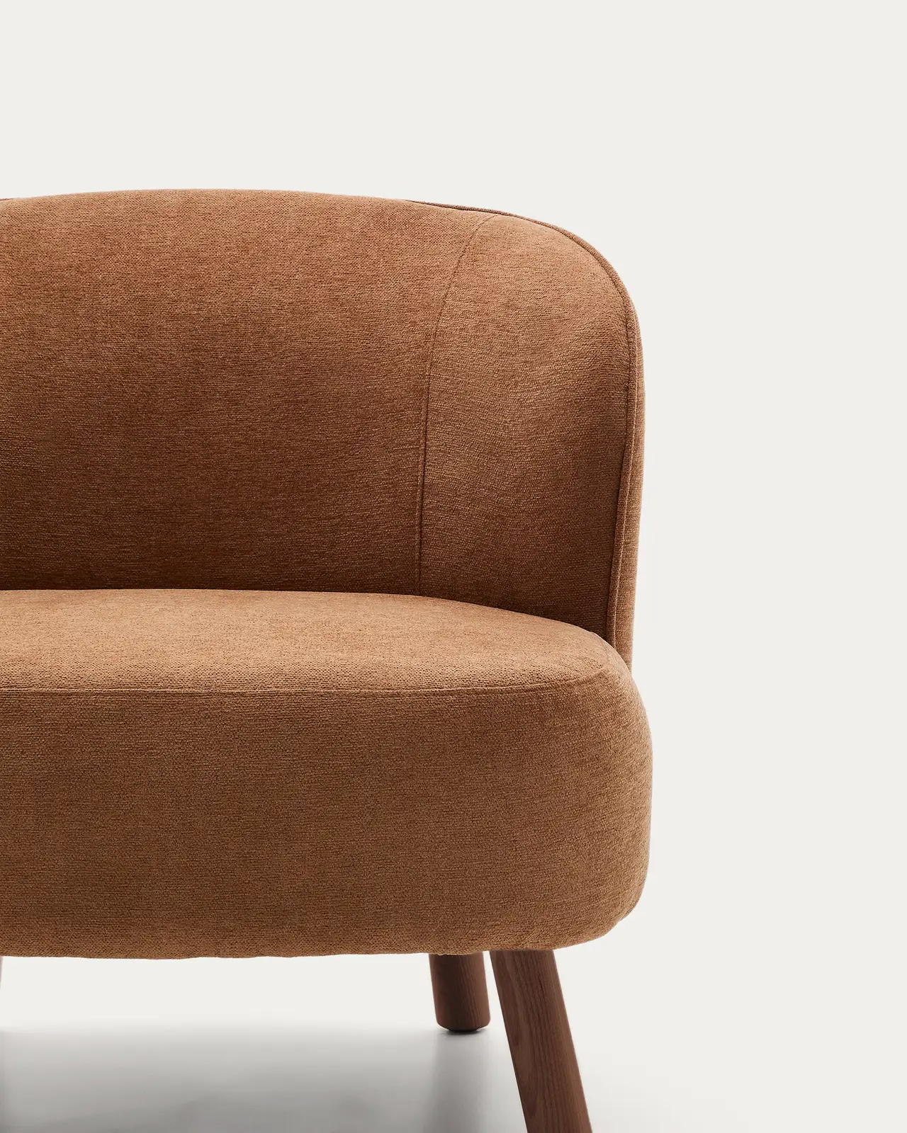 Sessel Ulit aus beiger Chenille oder Lammfellimitat mit Beinen aus massivem Eschenholz - Image 30