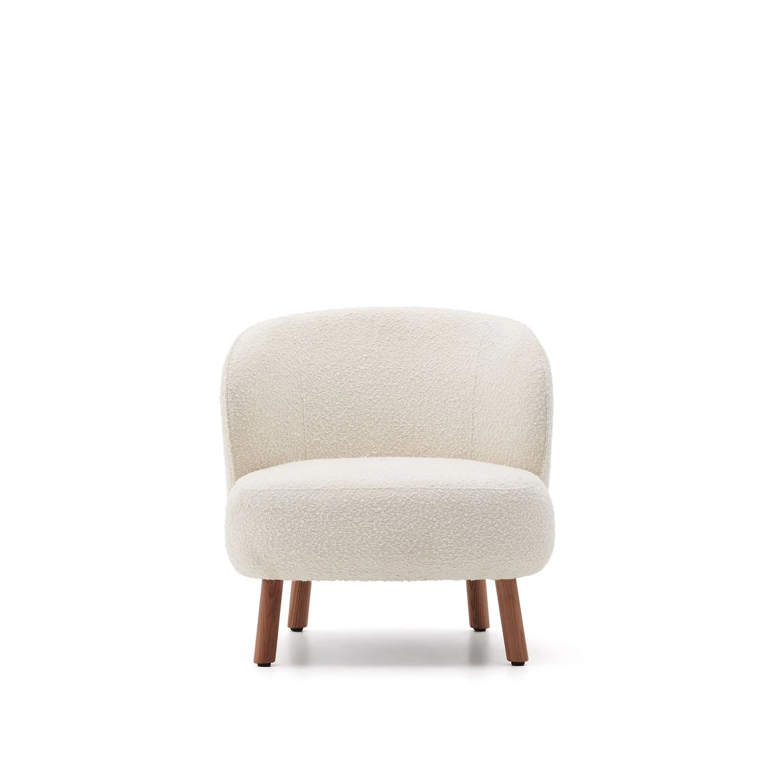 Sessel Ulit aus beiger Chenille oder Lammfellimitat mit Beinen aus massivem Eschenholz - Image 35