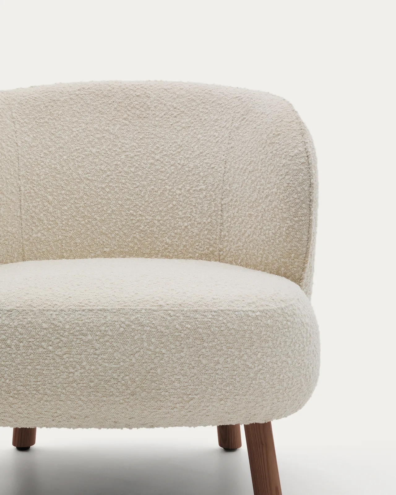 Sessel Ulit aus beiger Chenille oder Lammfellimitat mit Beinen aus massivem Eschenholz - Image 38