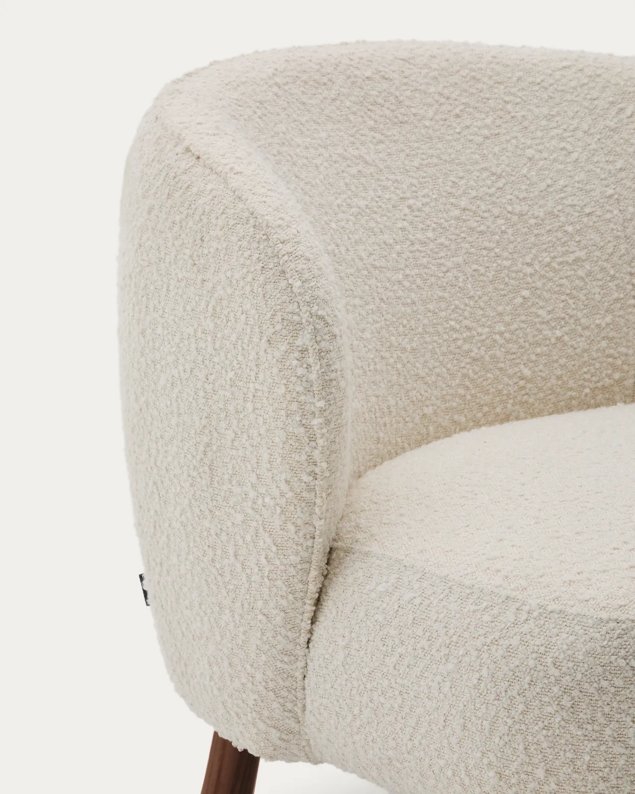 Sessel Ulit aus beiger Chenille oder Lammfellimitat mit Beinen aus massivem Eschenholz - Image 39