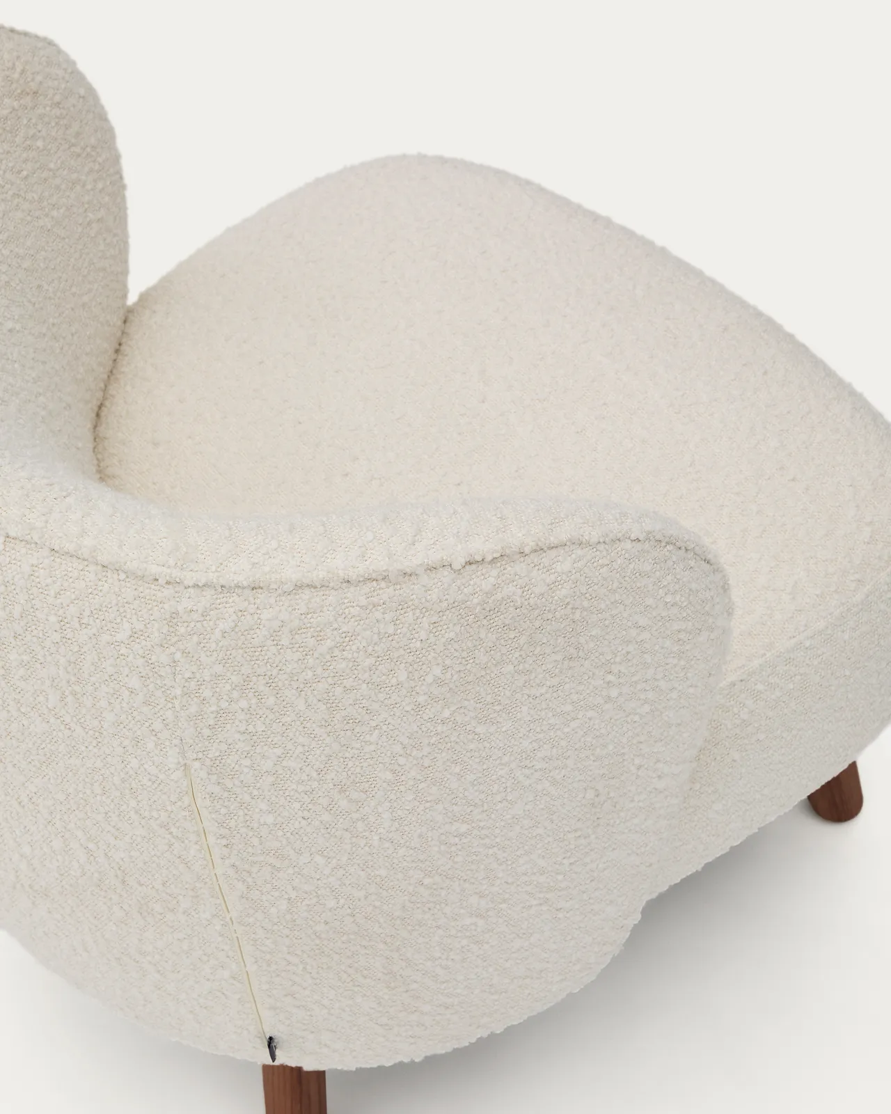 Sessel Ulit aus beiger Chenille oder Lammfellimitat mit Beinen aus massivem Eschenholz - Image 40