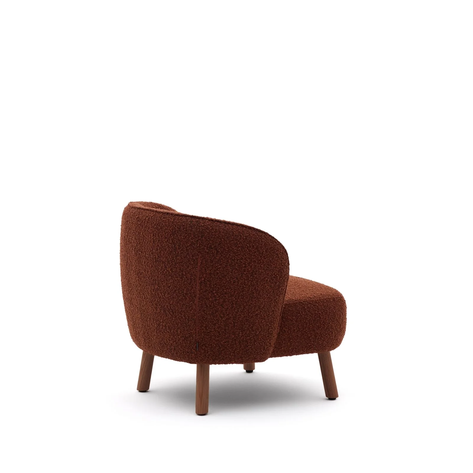 Sessel Ulit aus beiger Chenille oder Lammfellimitat mit Beinen aus massivem Eschenholz - Image 45