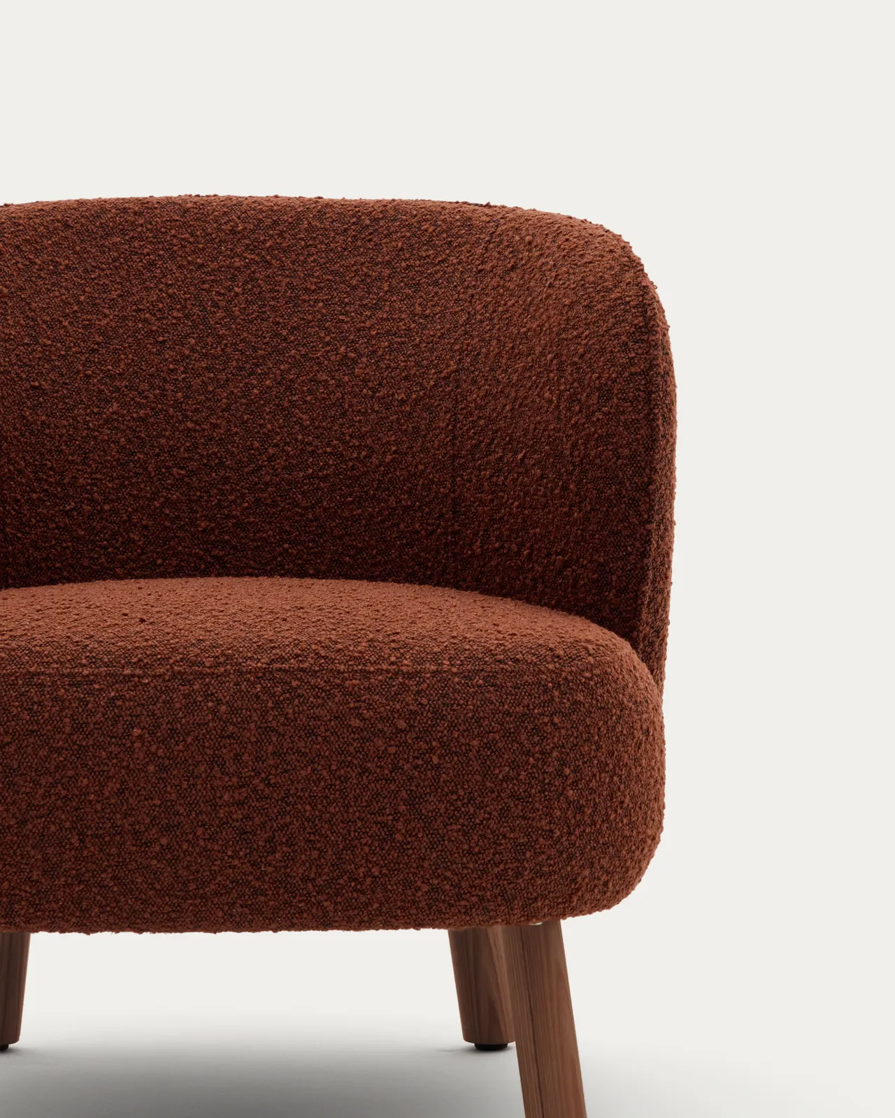 Sessel Ulit aus beiger Chenille oder Lammfellimitat mit Beinen aus massivem Eschenholz - Image 46